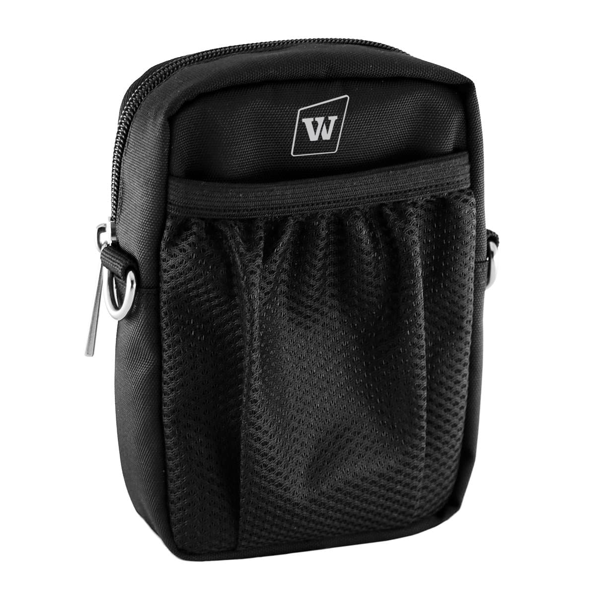 WinBridge W Voice Amplifiers Speaker Carry Case Cover Bag with Mesh Pocket Zip And Snap Hook Fit USB Cable Wall Charger Phone WB010