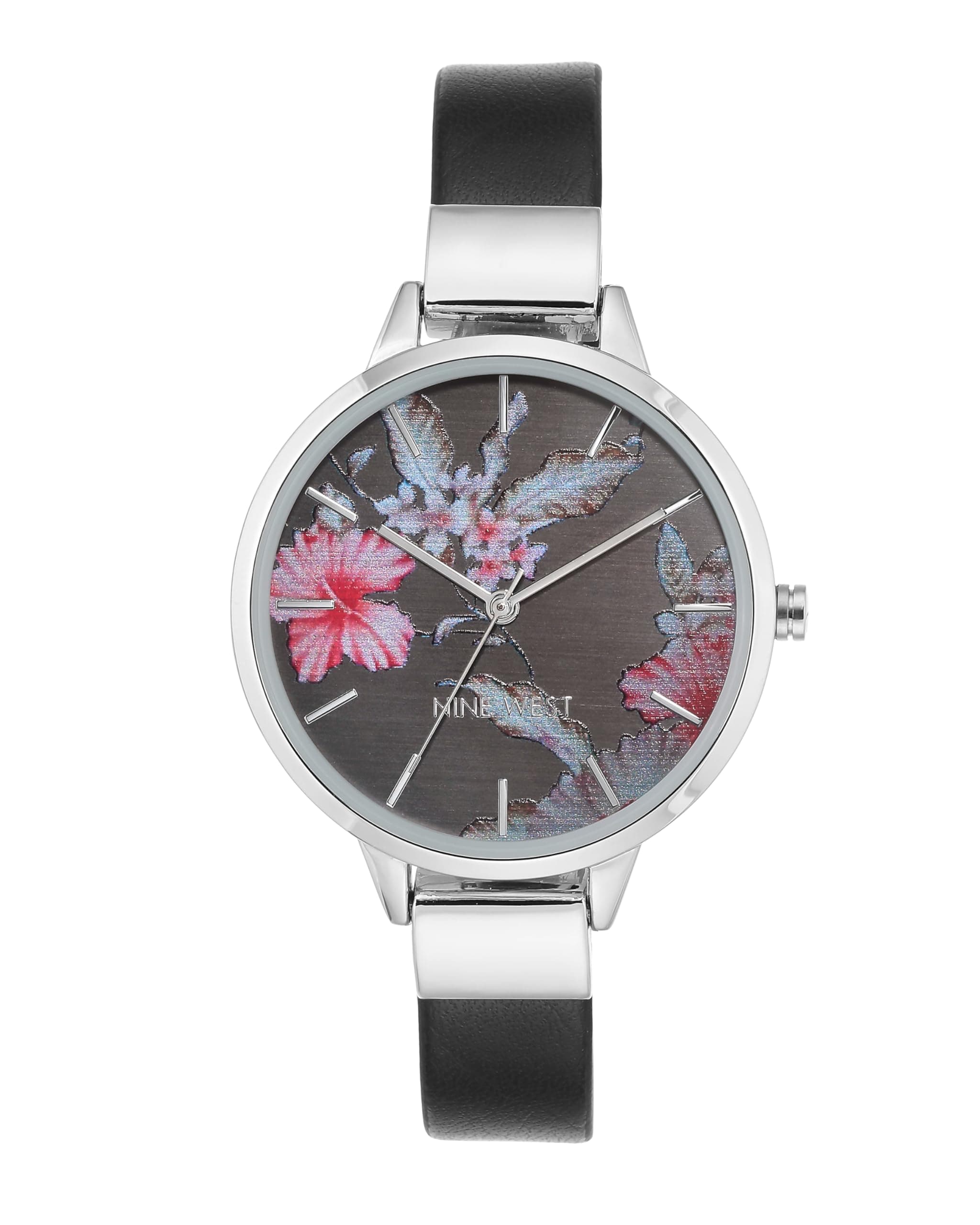 Women's Floral Dial Strap Watch