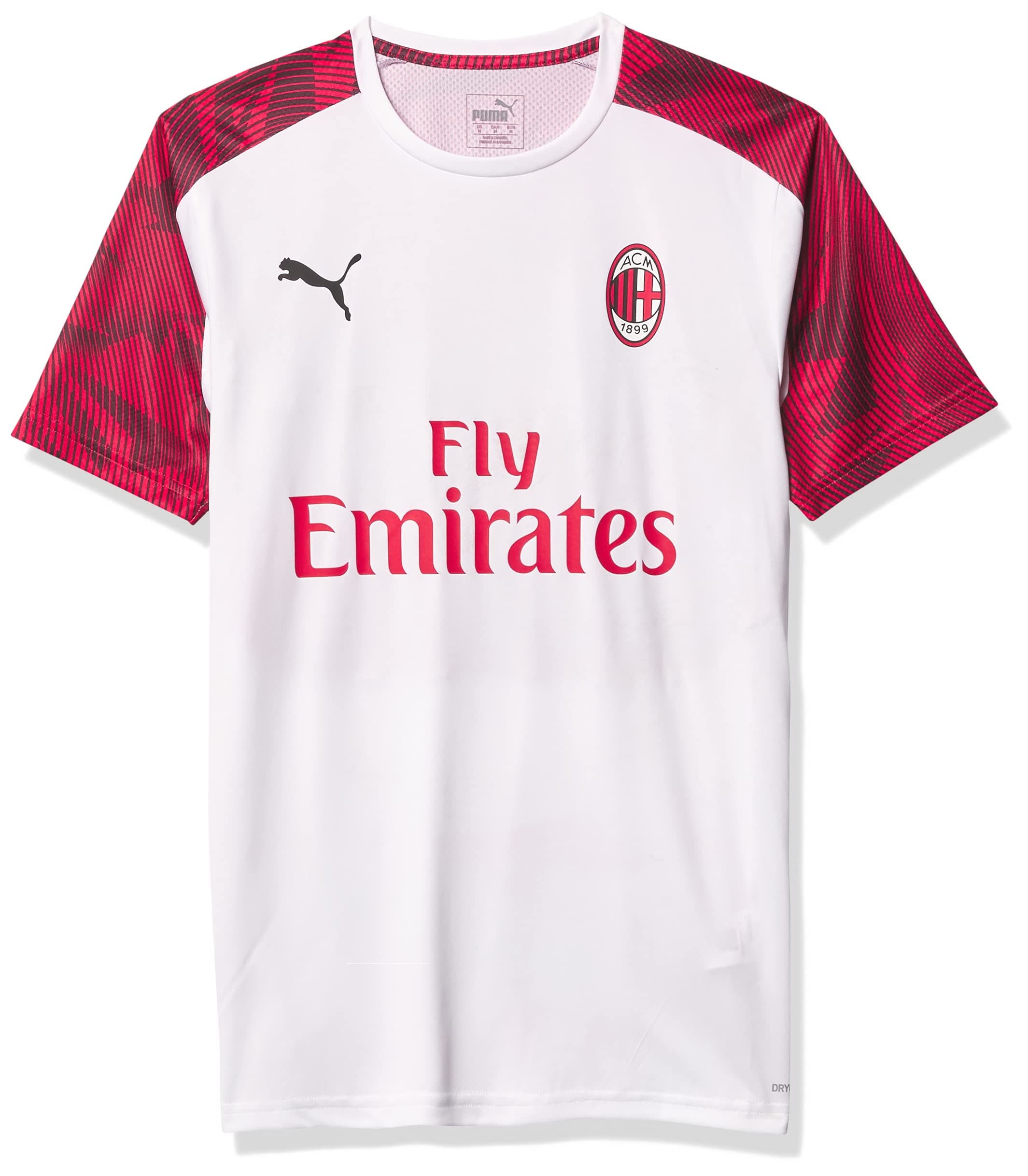 PUMA mens A. C. Milan ACM Training Jersey SS WITH Sponsor Logo Shirt