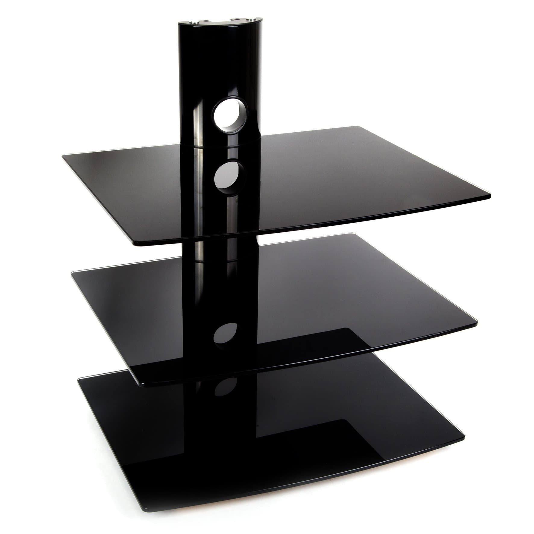 Eueasy DS103BB Glass DVD Player Shelf/Amplifier/Speaker Shelve for Wall Mounted LCD/Plasma/LED TV