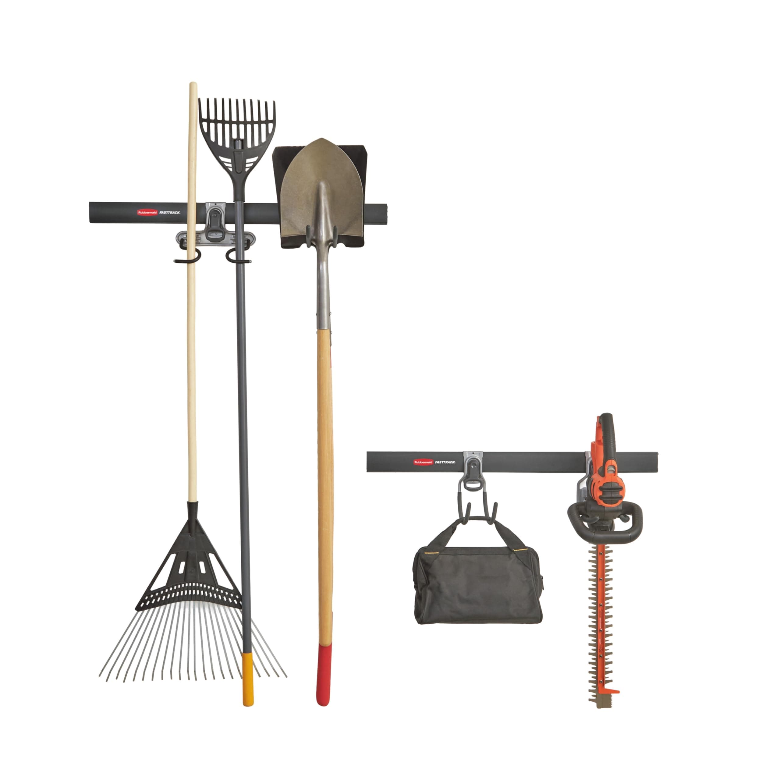 FastTrack Garage Storage System Tool Hanging Kit, Wall Mount Holder for Garden Lawn Tools/Garage/Home Organization