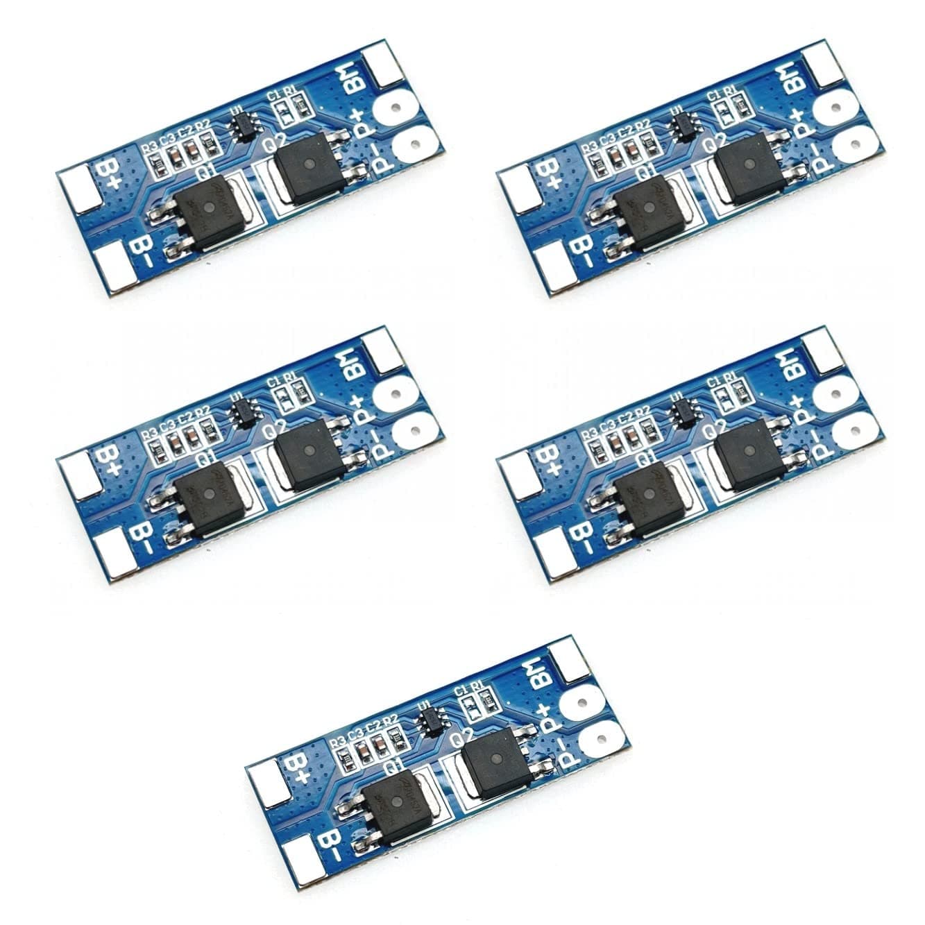 JZK 5PCS 2S 7.4V lithium battery protection board module, 7.4v 8.4V 2S BMS PCM Charge Discharge Protection Board for Li-Ion Lipo Battery 18650