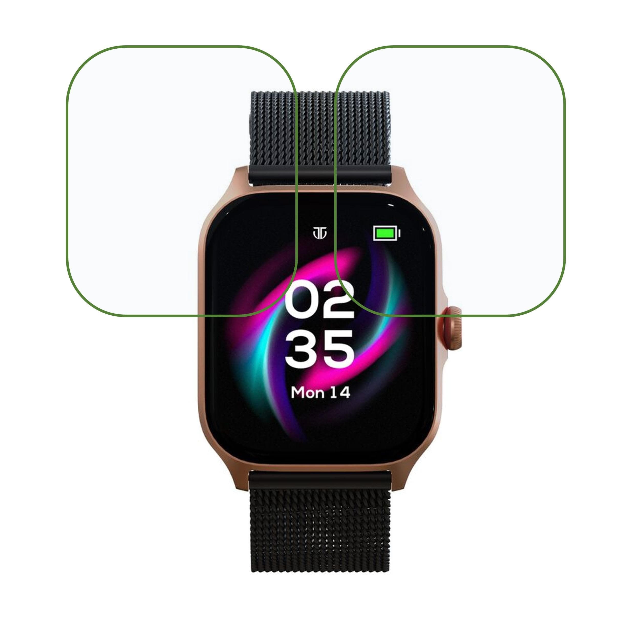 DVTECH® Titan Zeal Compatible Smartwatch Screen Protector Protective Ultra Clear Unbreakable (Flexible Screen Protector) (Pack of 02)