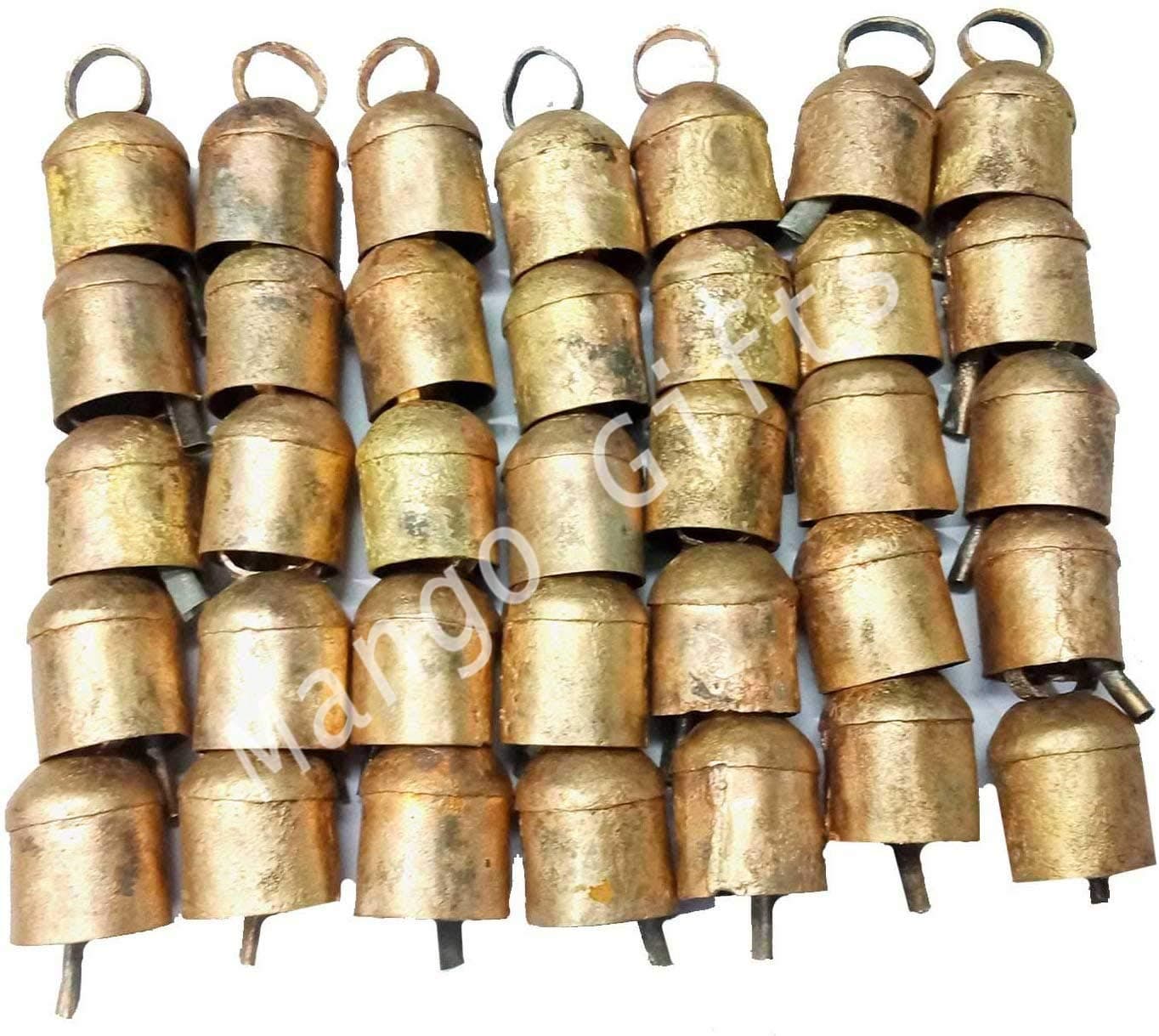 Thirty Six Tin Bells with Metal Striker and Rounded Top 2" H