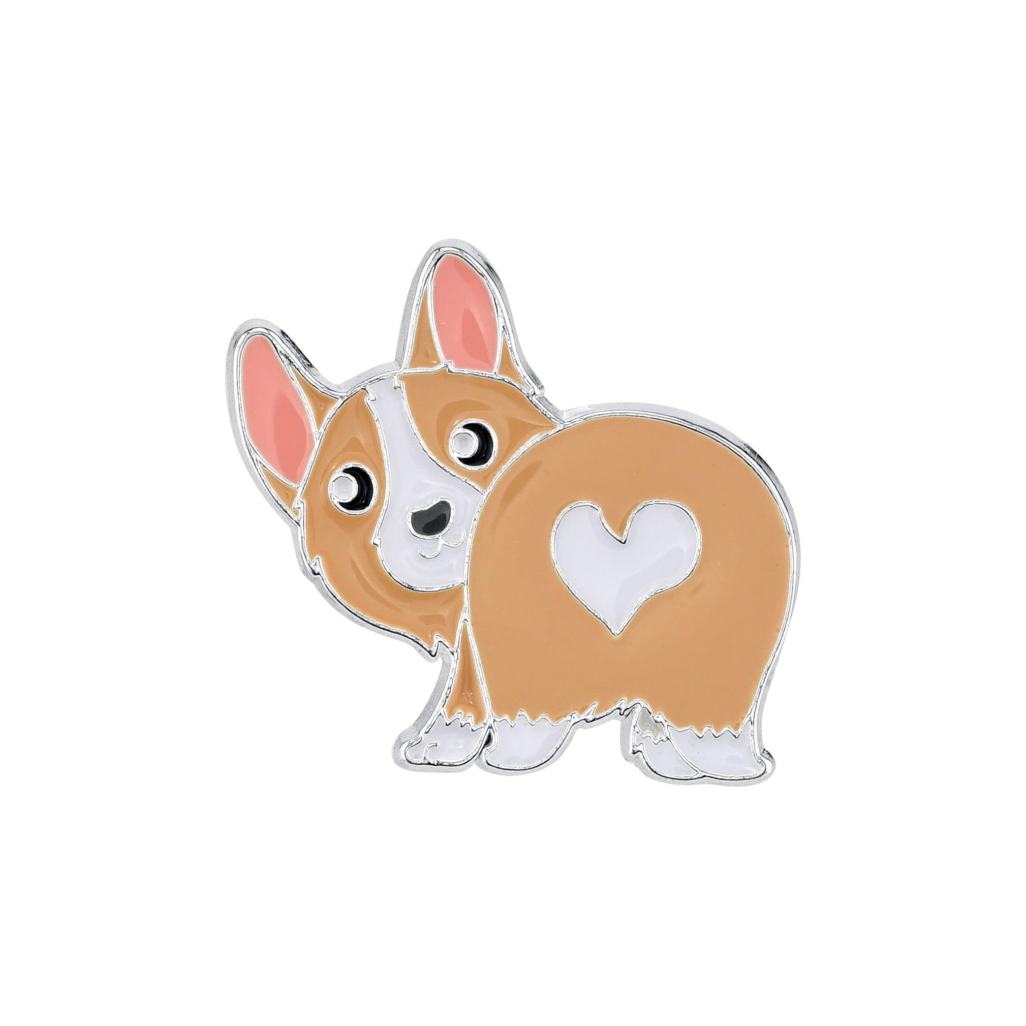 Pin Pushers Cute Corgi Enamel Lapel Pin Brooch