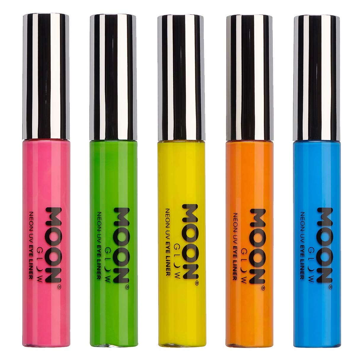 Moon Glow - Blacklight Neon Eye Liner 0.34oz Set of 5 colors – Glows brightly under Blacklights/UV Lighting!