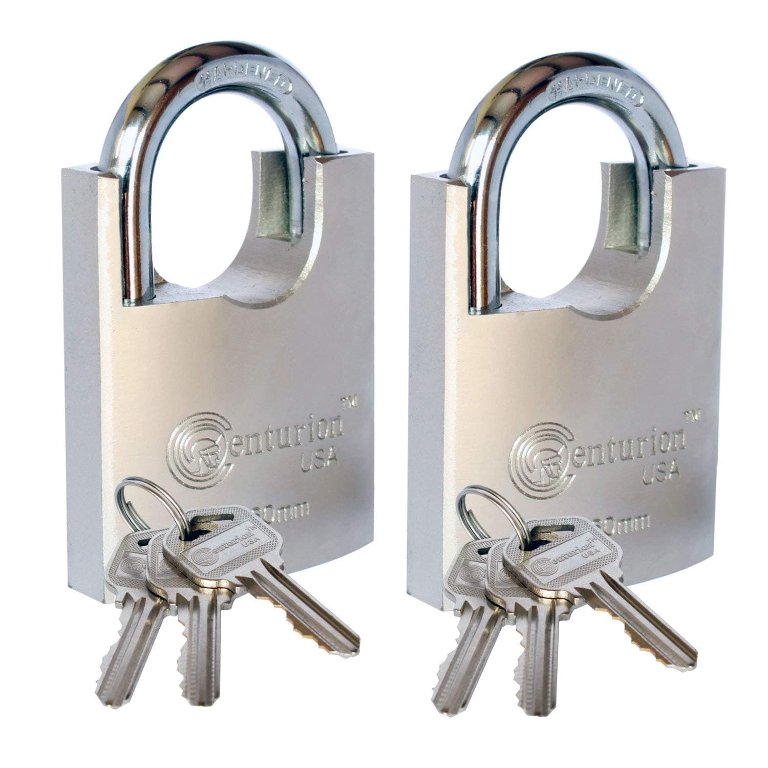 Centurion SIPL060 High Security Padlock, 60mm Armored Iron Body – Heavy Duty Padlock, Keyed Different (60mm Body (2) Pieces)