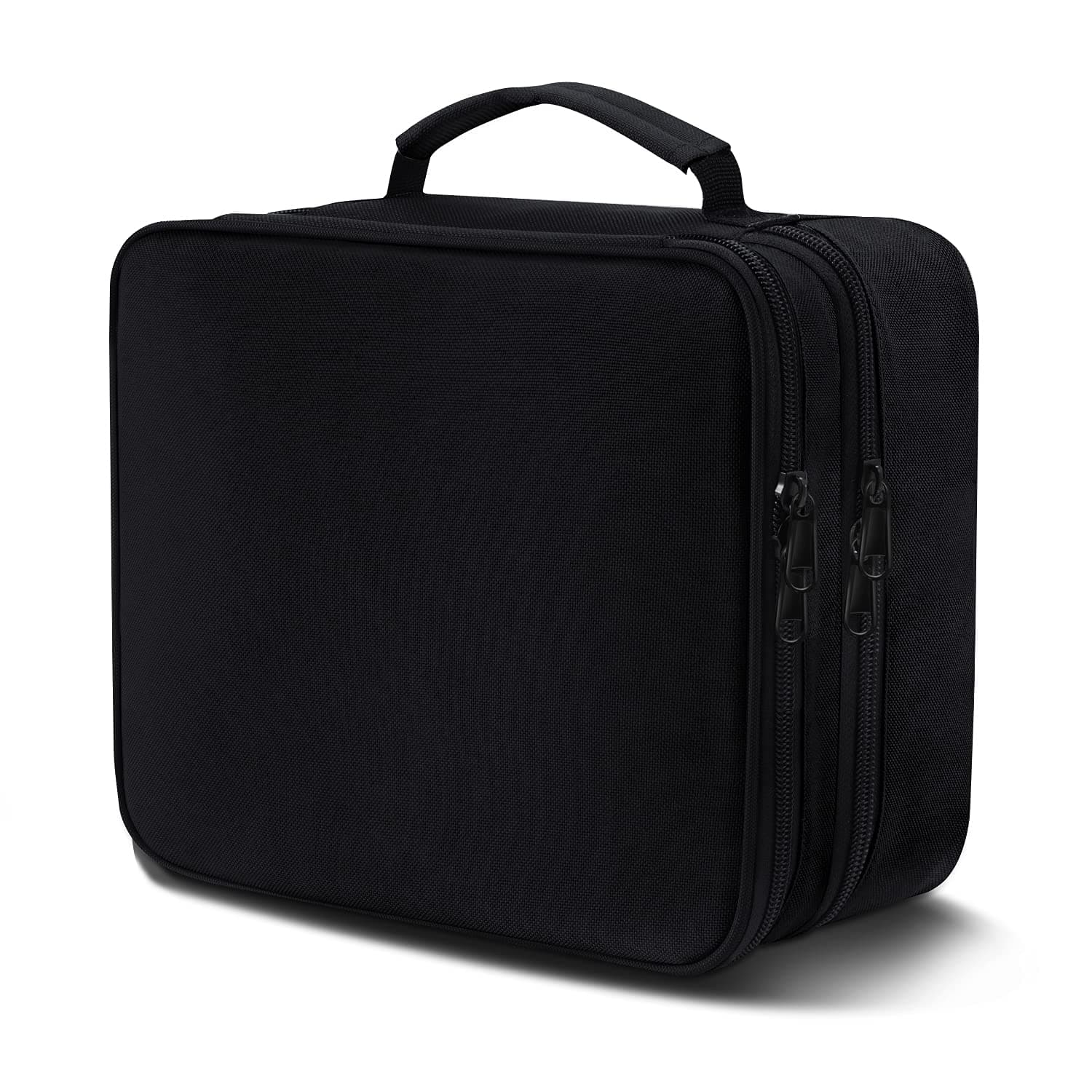 Electronics Travel Organizer, Waterproof Cable Organizer Bag for Electronic Accessories 3 Layer Large Shockproof Cable Storage Bag for Cord, Power Bank, Tablet- Black