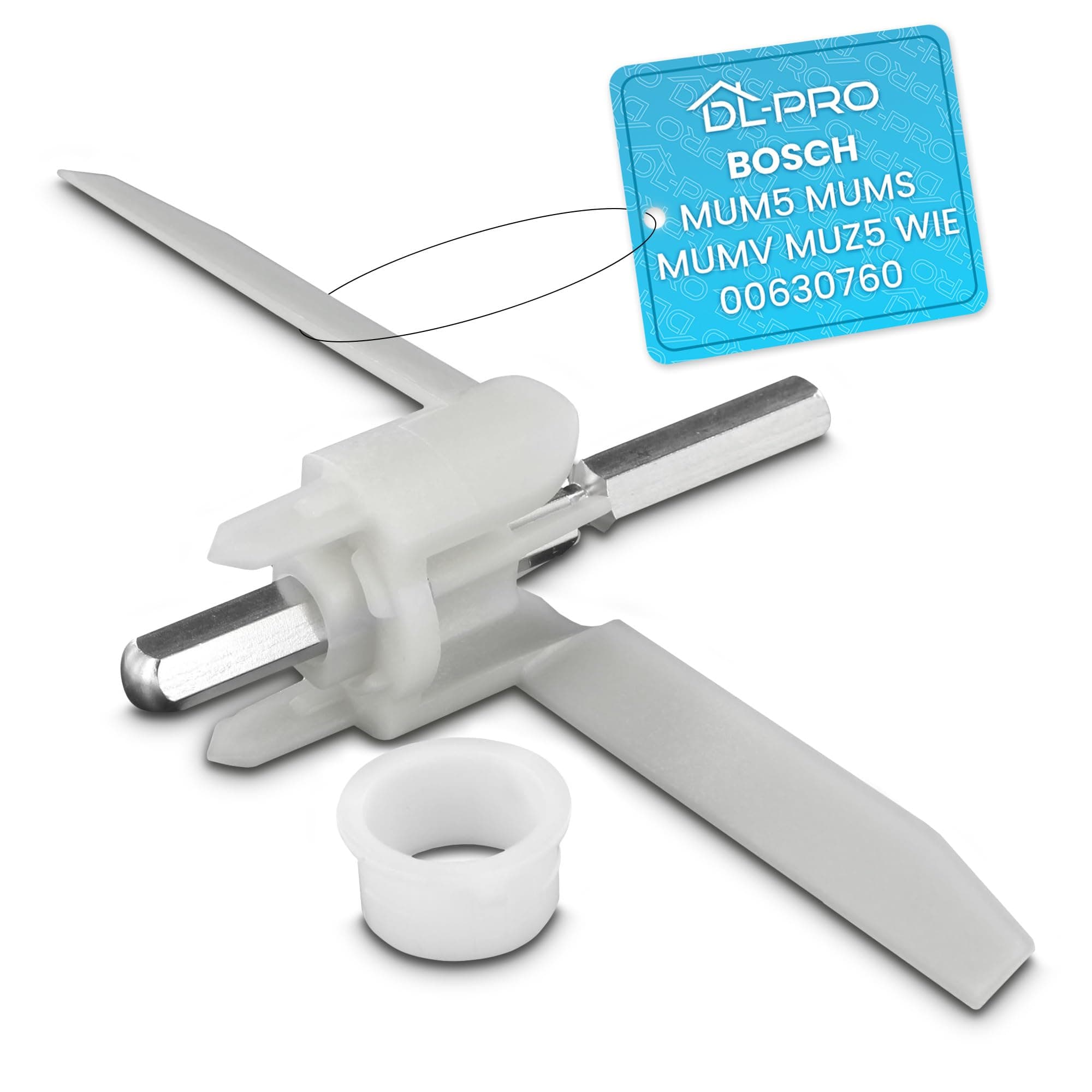 DL-pro Driver 155 mm Suitable for Bosch MUM5 MUMS MUMV MUZ5 such as 00630760 Continuous Shredder Blade for Food Processor