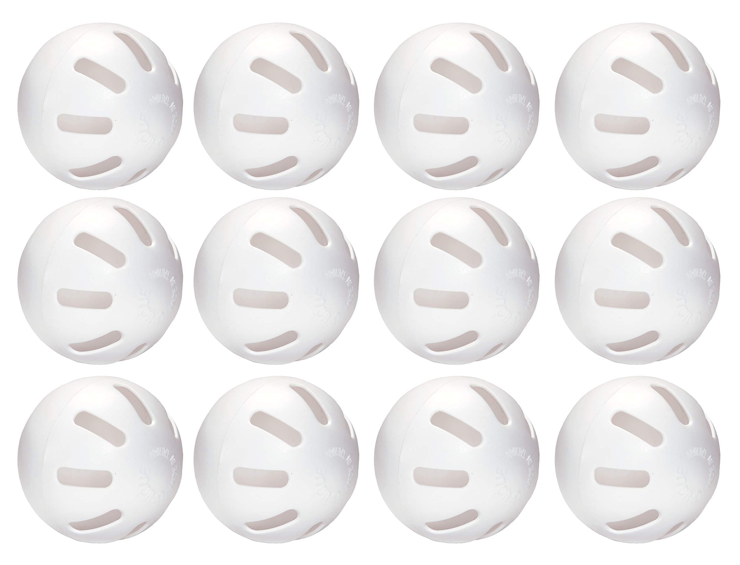 Hot Glove12 Practice Curve Baseballs In Mesh Bag White