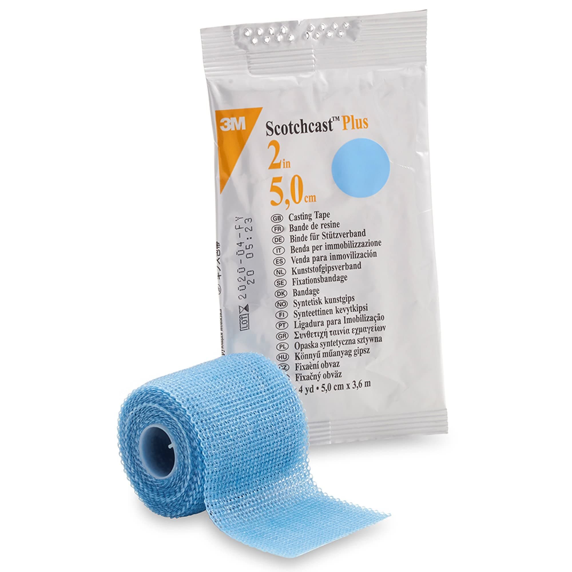 3M Scotchcast Plus Cast Tape 2 Inch X 12 Foot Blue 82002L, 10 Ct
