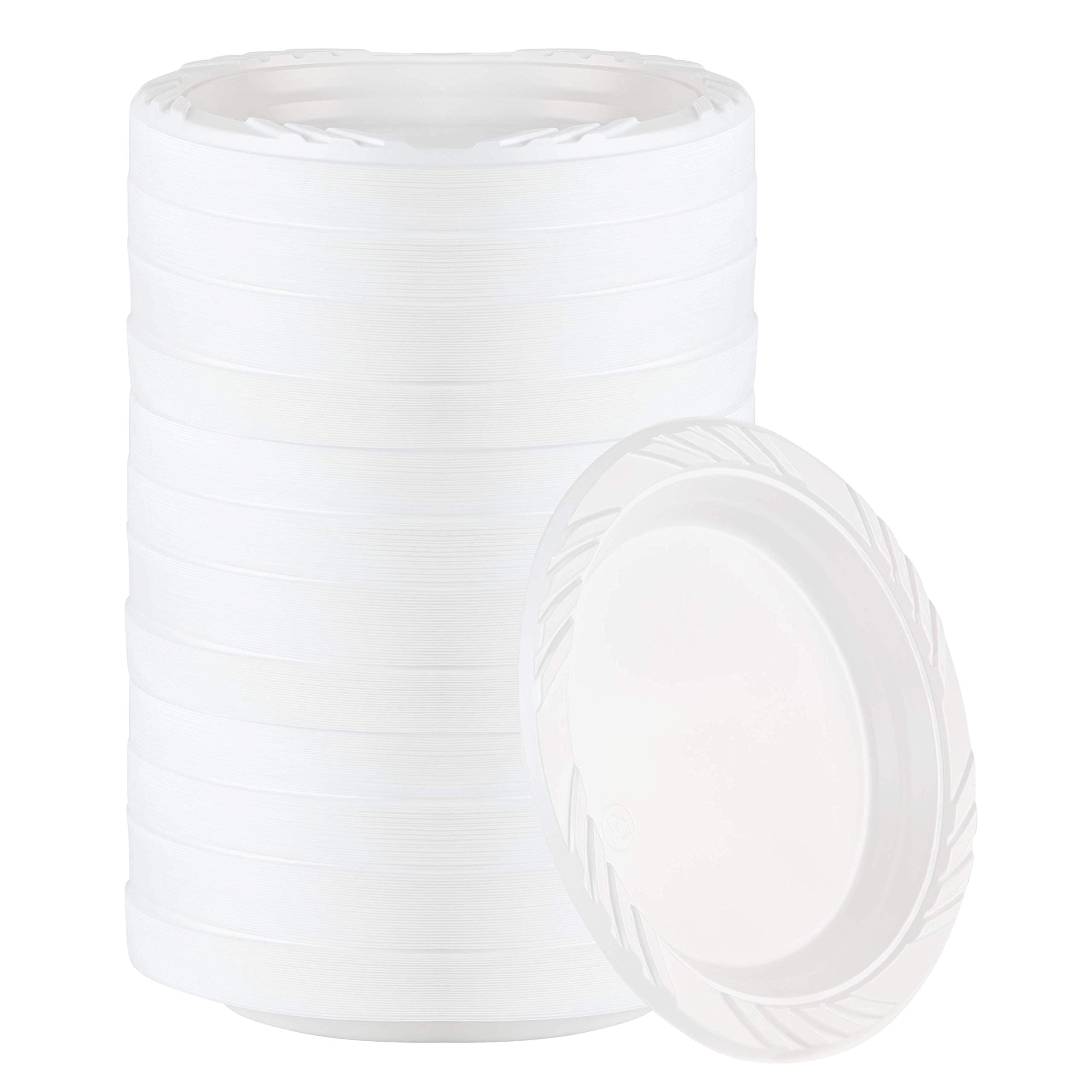 800 Count Disposable 6 Inch White Plastic Dessert Plates