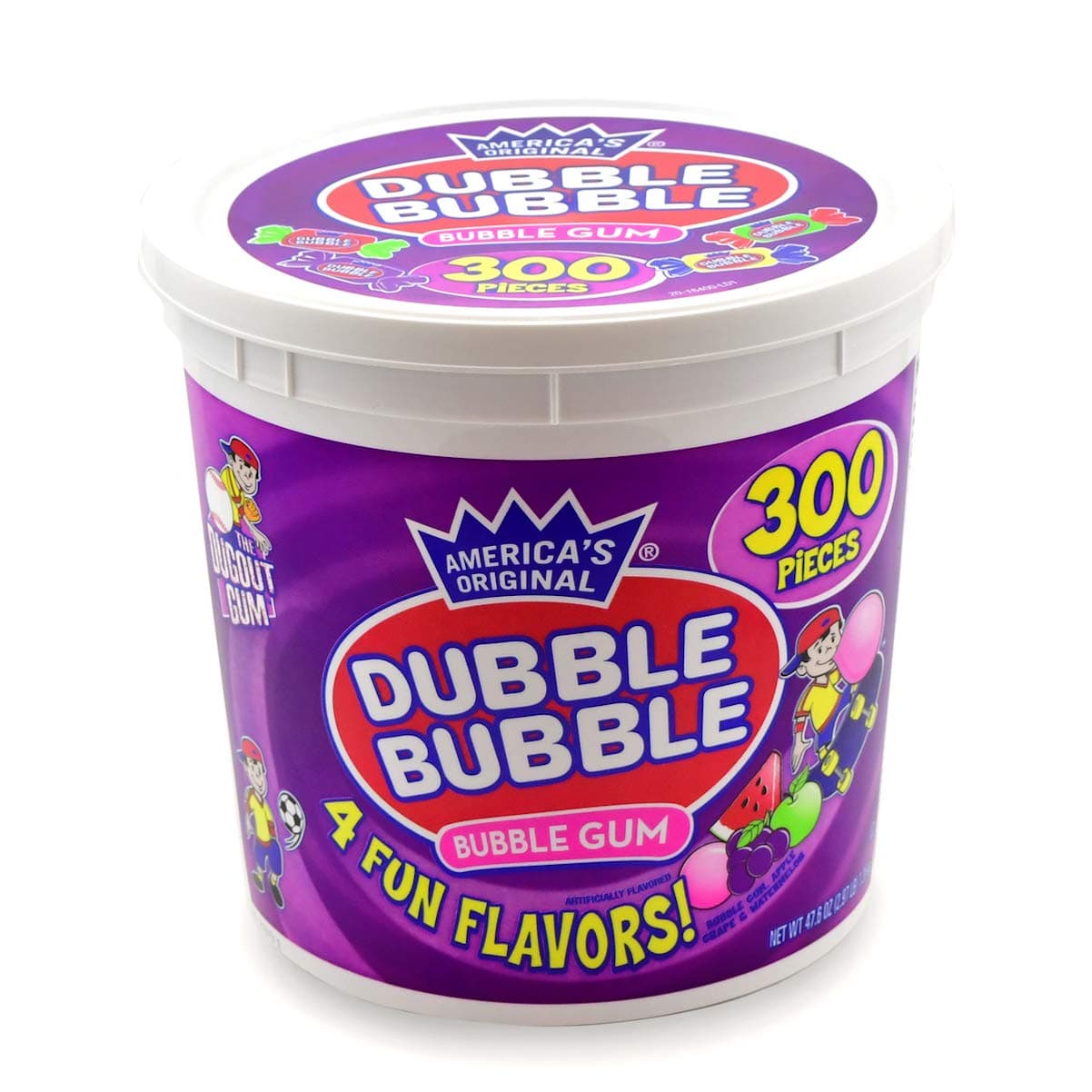 Dubble Bubble Tub, Original 380-Count, 60.3 oz (3.7 lb) Dubble Bubble Tub, Original Flavor, 380-Count, 60.3 Oz(3.7 lb)
