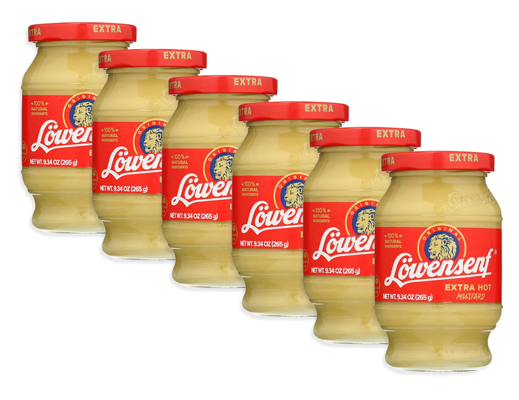 Lowensenf Mustard Xhot, 9.3 Oz (Pack of 6)