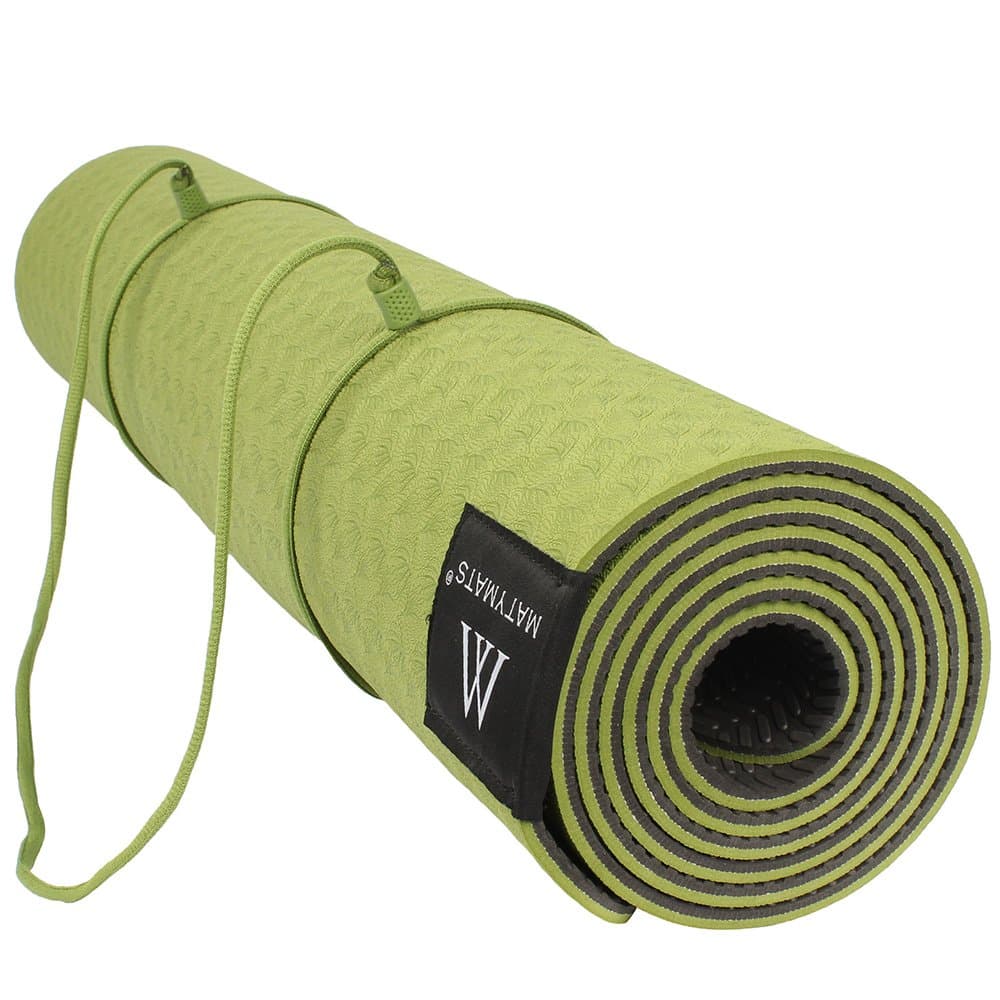 Matymats Yoga Mat 1/4 Inch Thick Portable High Performance Grip Travel Yoga Mat for Workout Exercise Fitness Pilate (72x24”, Purple)