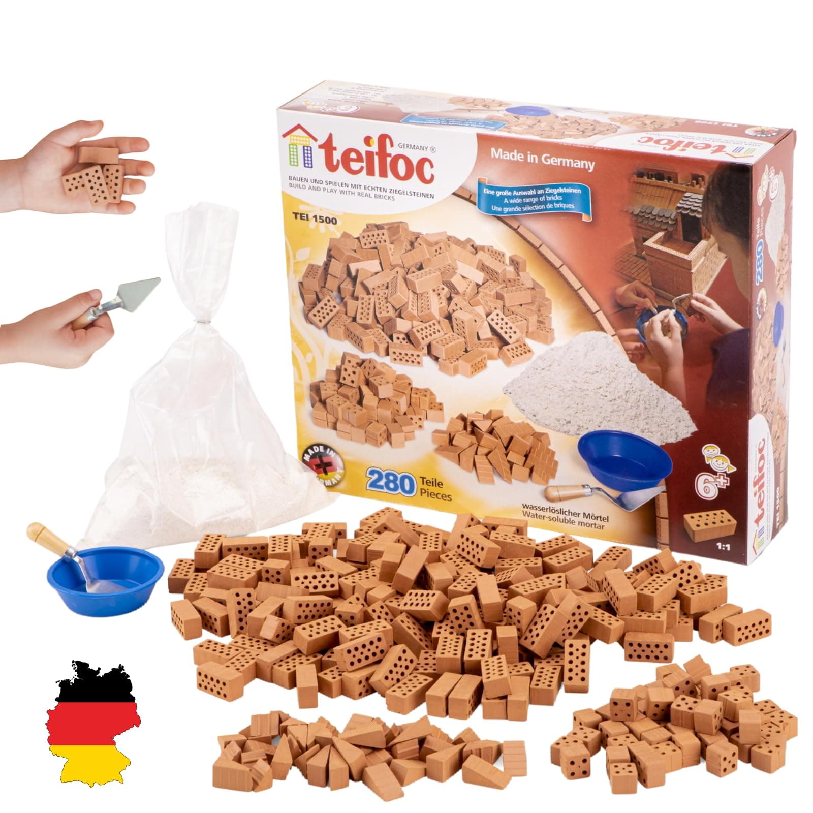 Teifoc 1500 Construction Huge Supplement Set, for 6 Months To 18 Years, Multi Colour, Kit