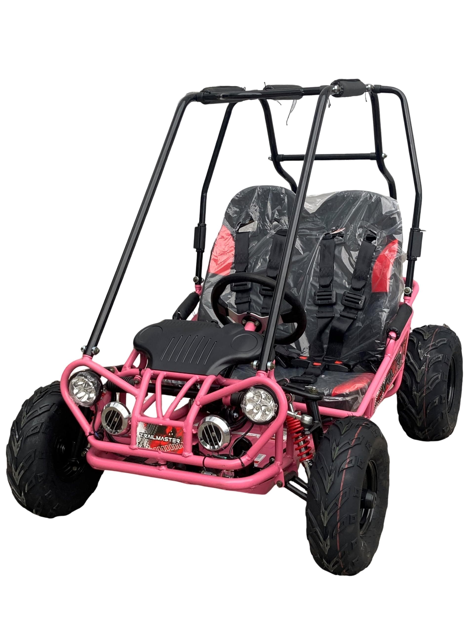 Trailmaster Mini XRX/R+ Go Kart with Reverse Top of The line. Age up to 10 Years Old Pedals and Seats Adjust (red)