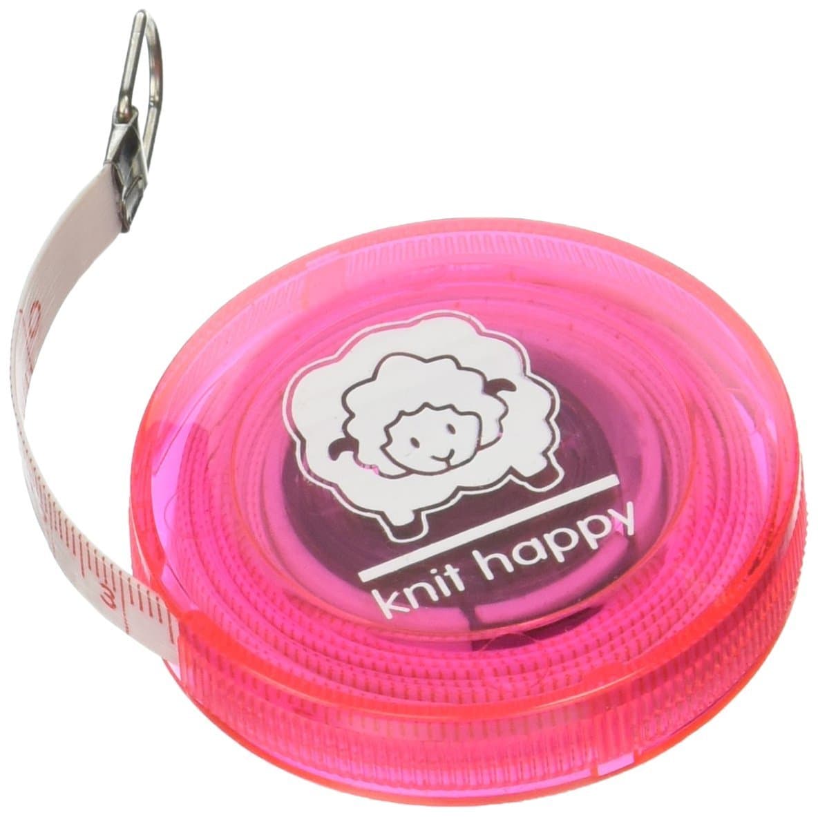 Knit Happy Tape Measure 60"-Pink