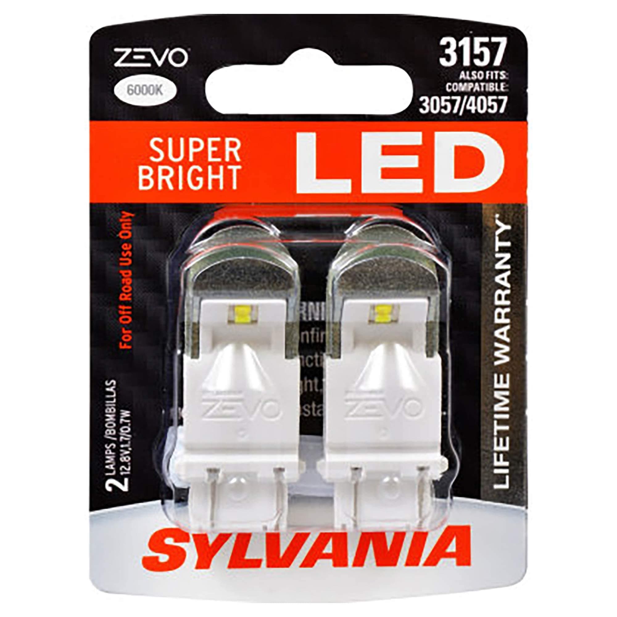 3157 ZEVO LED White Bulb - Bright LED Bulb, Ideal for Daytime Running Lights (DRL) and Back-Up/Reverse Lights (Contains 2 Bulbs)