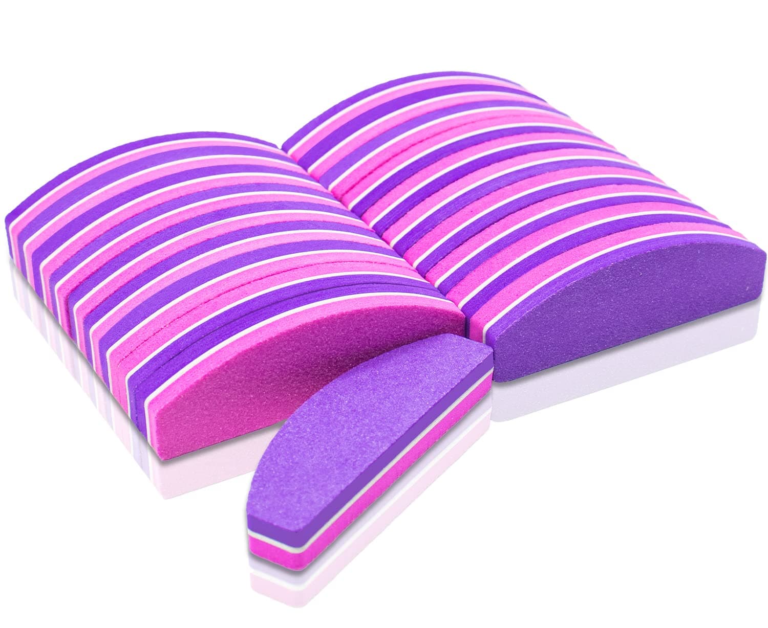 20 PCS Nail Buffer Blocks for Natural Gel Acrylic Nails, 100/180 Nail Buffer Files, Double-Sided Nail Sanding Blocks,Nail Buffing Block Manicure Tools Salon Home Use(Pink&Purple)