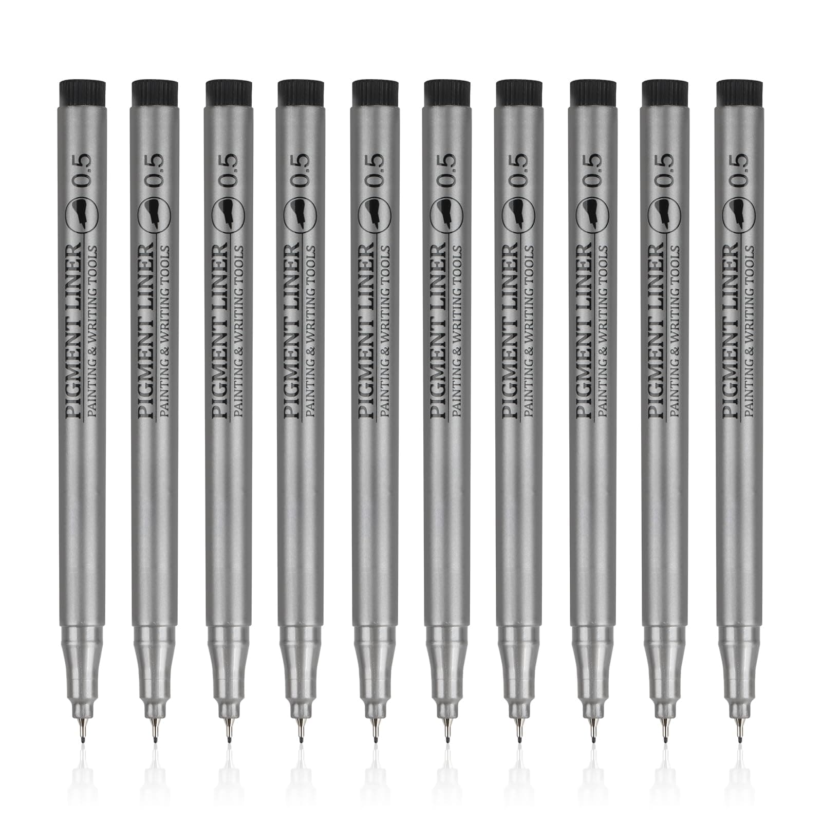 EooUooIPGel Ink Pens - 0.5mm Extra Fine Point Pens for Precision Writing and Drawing - Pack of 10