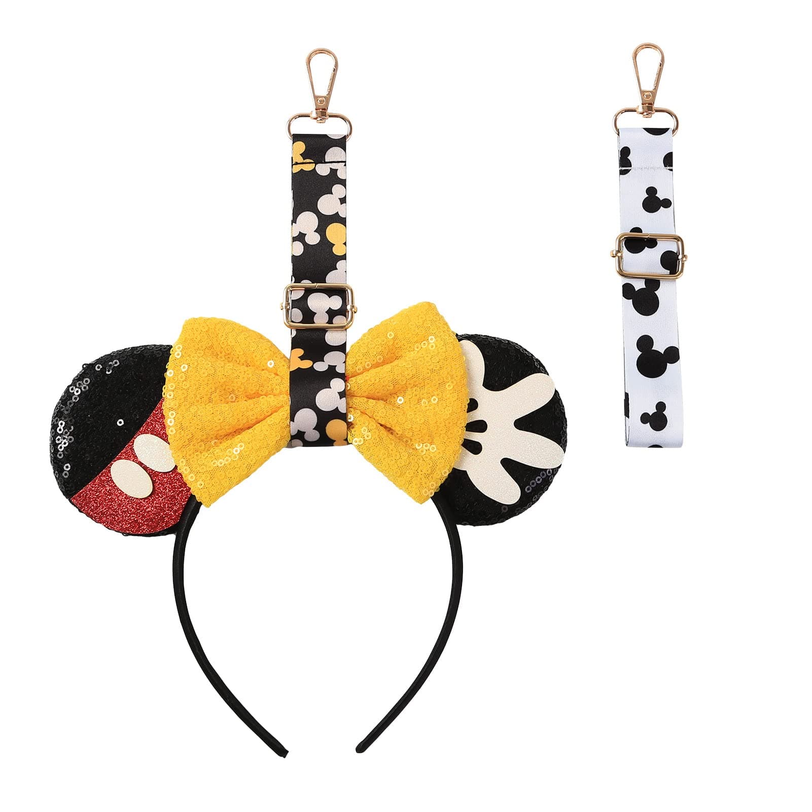 2Pcs Mouse Ear Holder for Backpack Bag Headband Holder Lanyard Strap Keychain Trip Accessories Hanging Decor