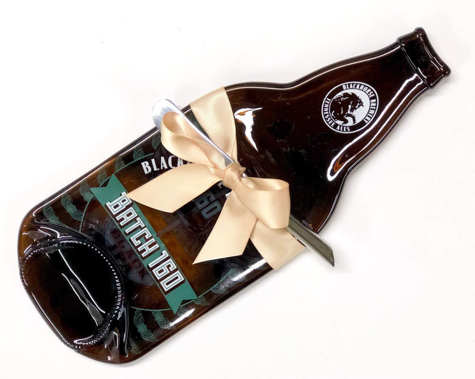 Large Blackhorse Brewery Batch 160 IPA Melted Beer Bottle Cheese Tray or Spoon Rest, Tennessee Gift