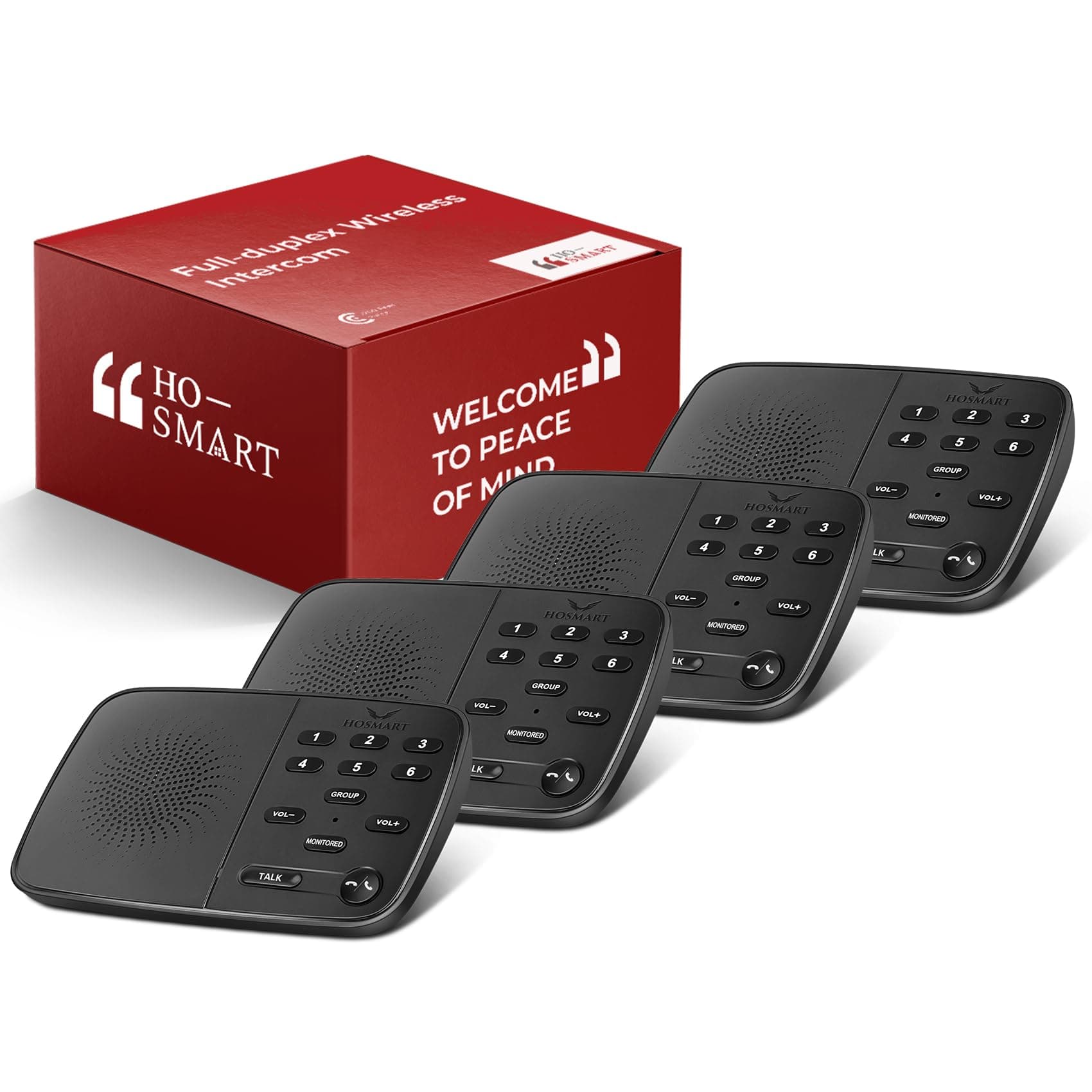 UltraSpeak Pro Intercoms Wireless for Home, Two-Way Real-time Intercom Full Duplex Wireless Intercom System for Home Use, House Intercom System for Business with 1200 Feet Range