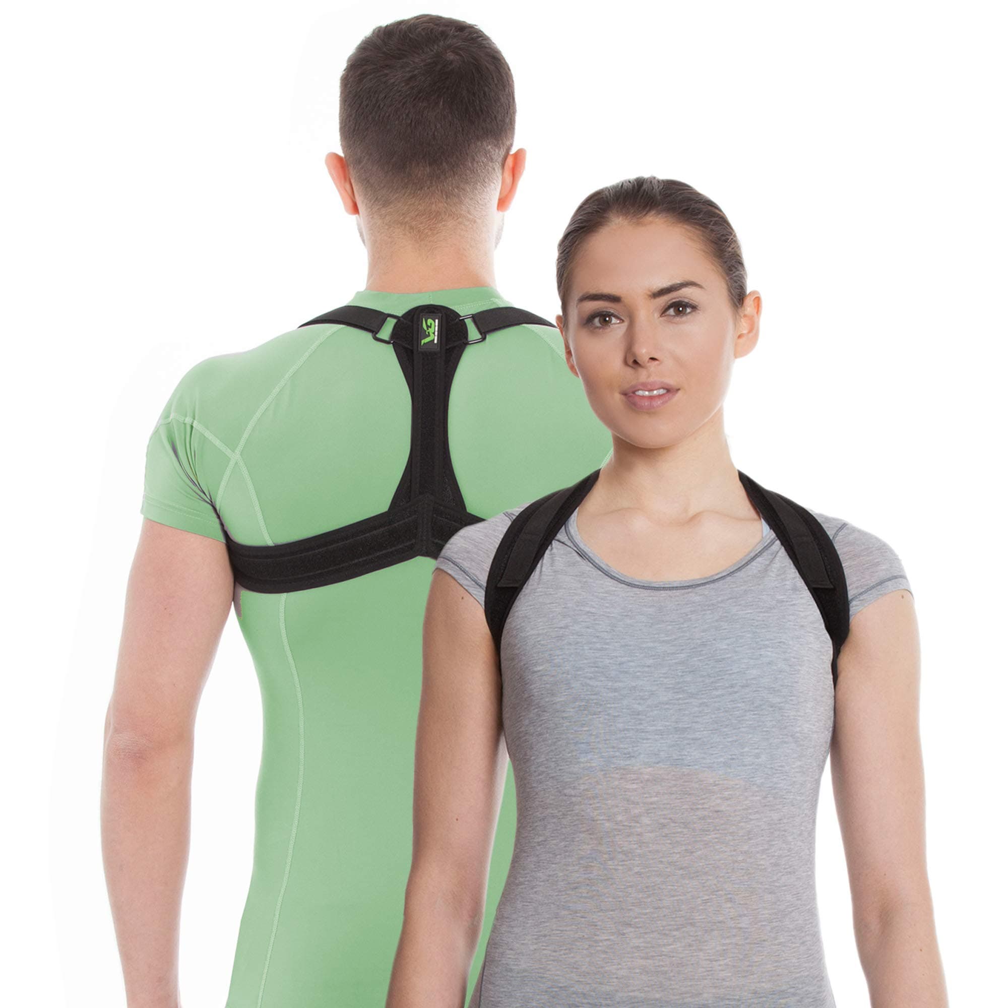 Posture Corrector for Men & Women - Best Back Support & Straightener Brace for Shoulder Neck Back Pain Relief. Sport Snug Slouch & Spine Correction Trainer | Free Resistance Band | Black Small by VGF