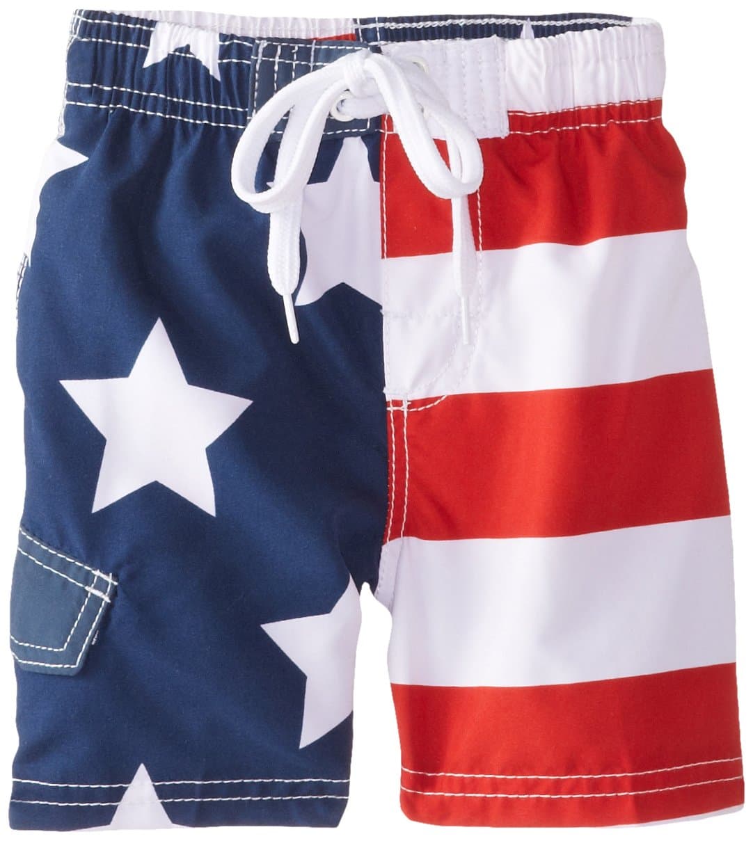 Kanu Surf Boys' American Flag Swim Trunk