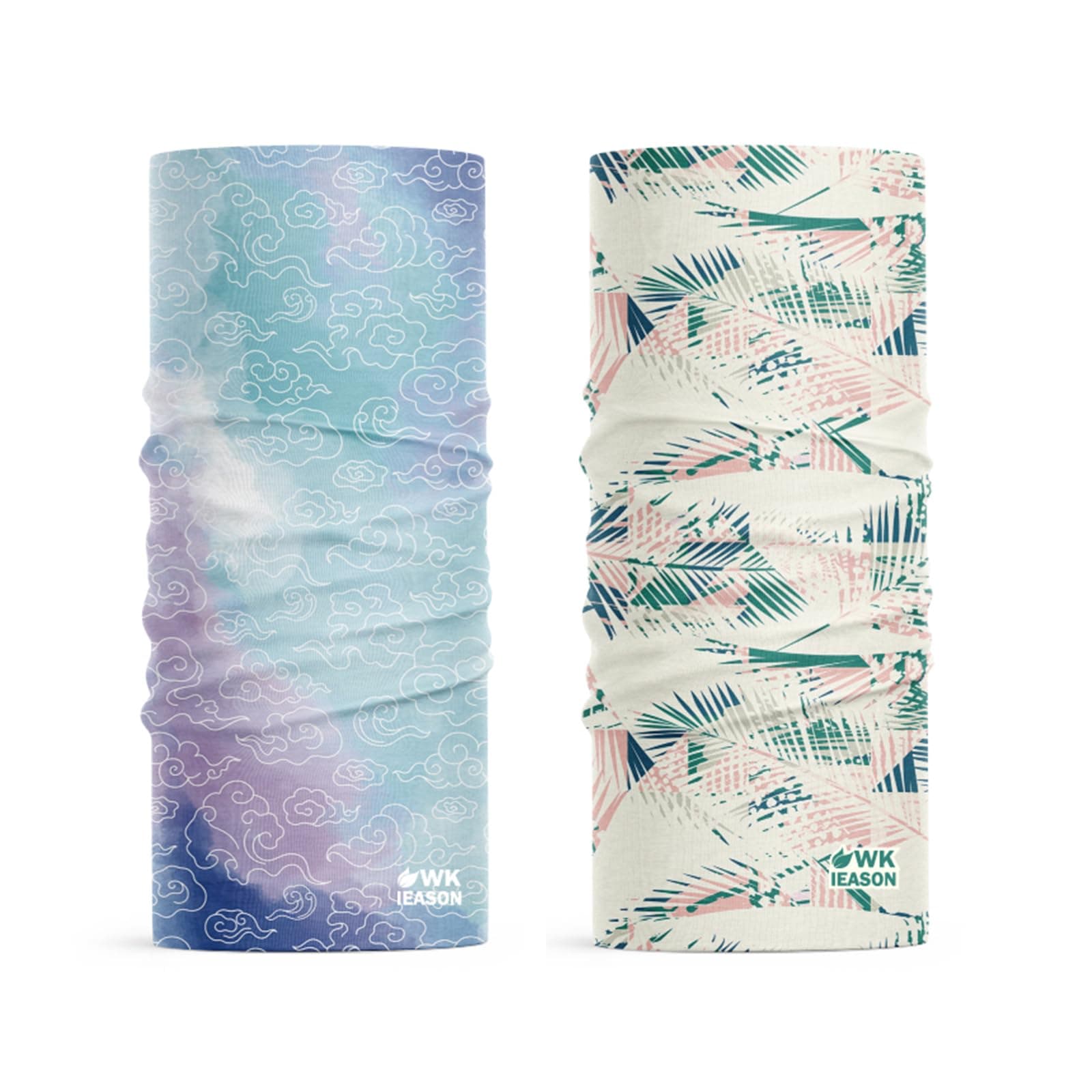 WK IEASON 2pc Multifunctional Silk Cooling Headband Neck Gaiter Scarf, Breathable Bandana Summer Face Scarf Mask Balaclava Ice Cooling Headwear for Dust Resistance Sport Outerdoors