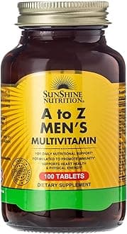 Sunshine Nutrition A To Z Men's Multivitamins 100 Vegetarian Tablets | For Daily Nutrition Requirement