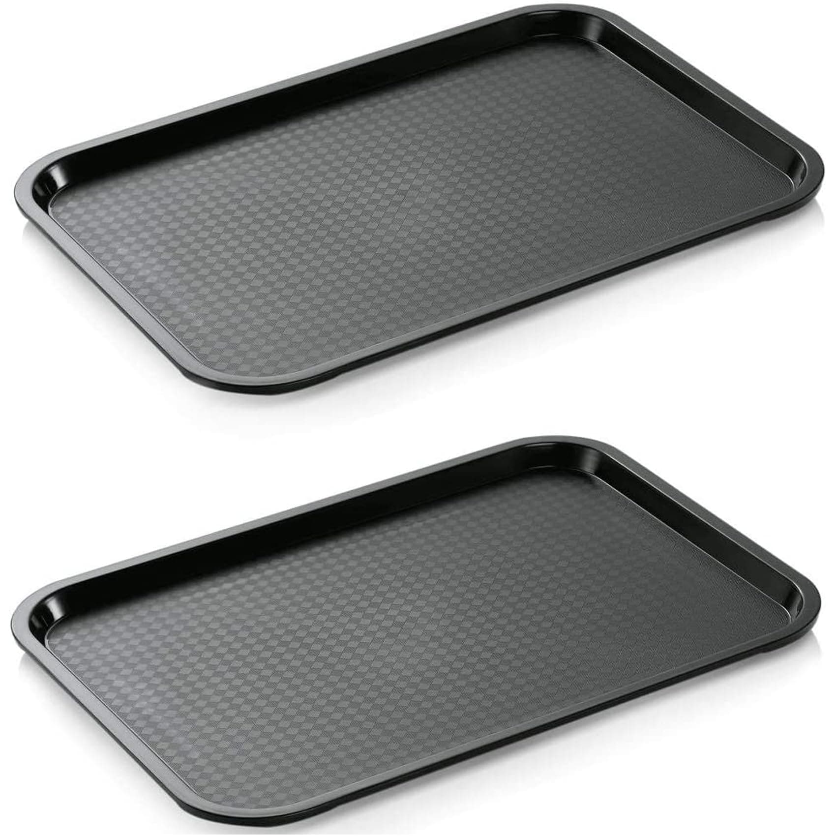 Pallet x 2, Multi-Purpose Service Tray, Black, Non-Slip, Food Safe PP Material, Three Sizes (16.33x12in)