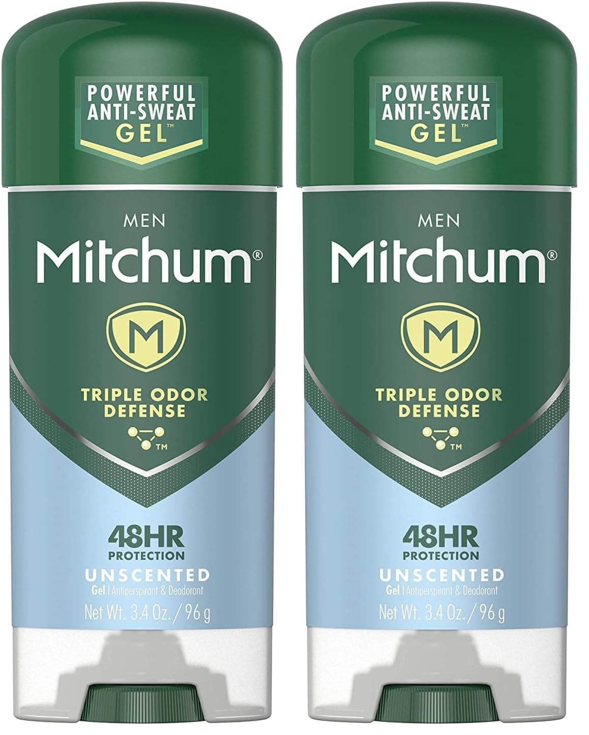Mitchum Men Advanced Control Anti-Perspirant & Deodorant Gel, Unscented, 3.4 Ounce (Pack of 6)