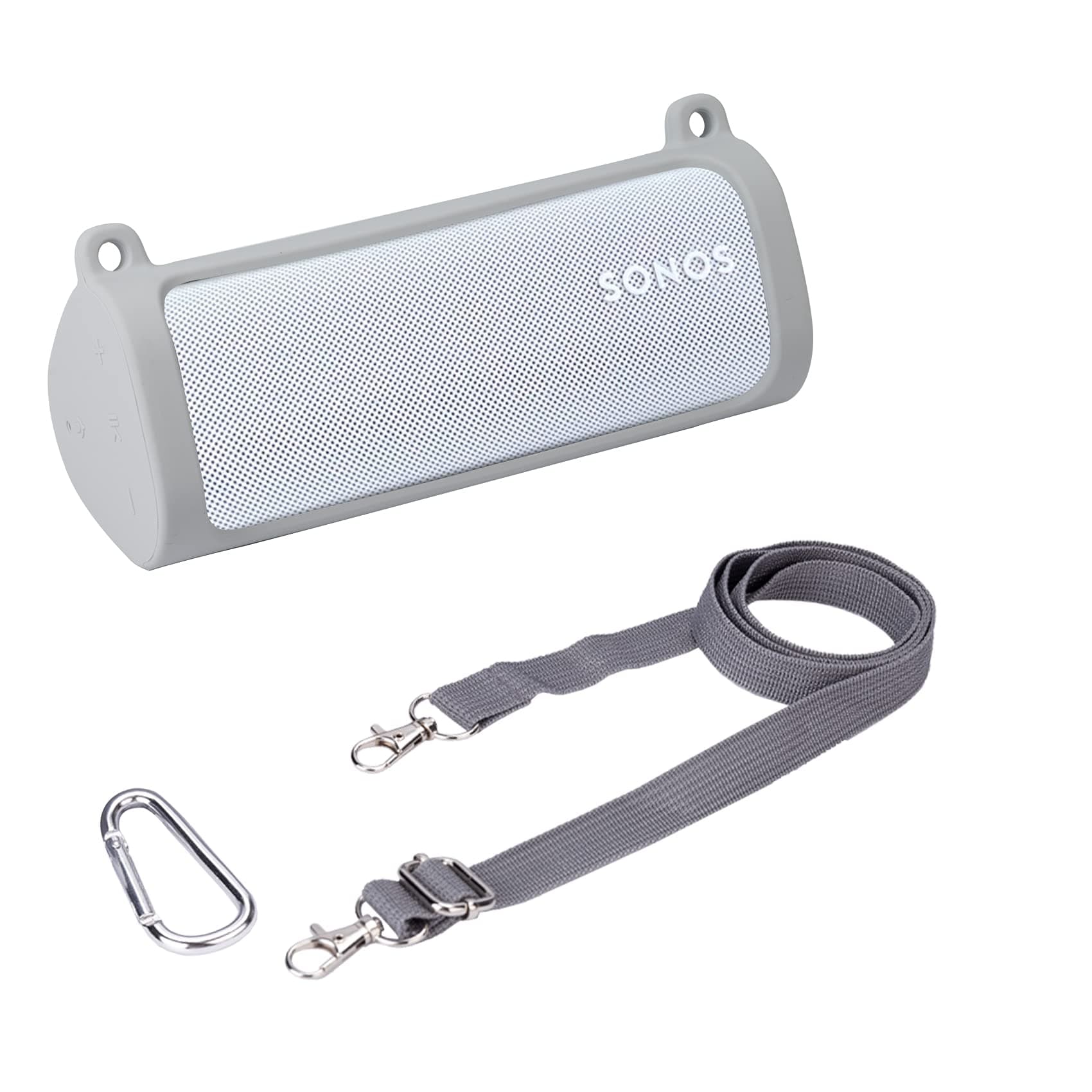 Khanka Silicone Case Replacement for Sonos Roam/Sonos Roam 2 Portable Smart Bluetooth Speaker (White)