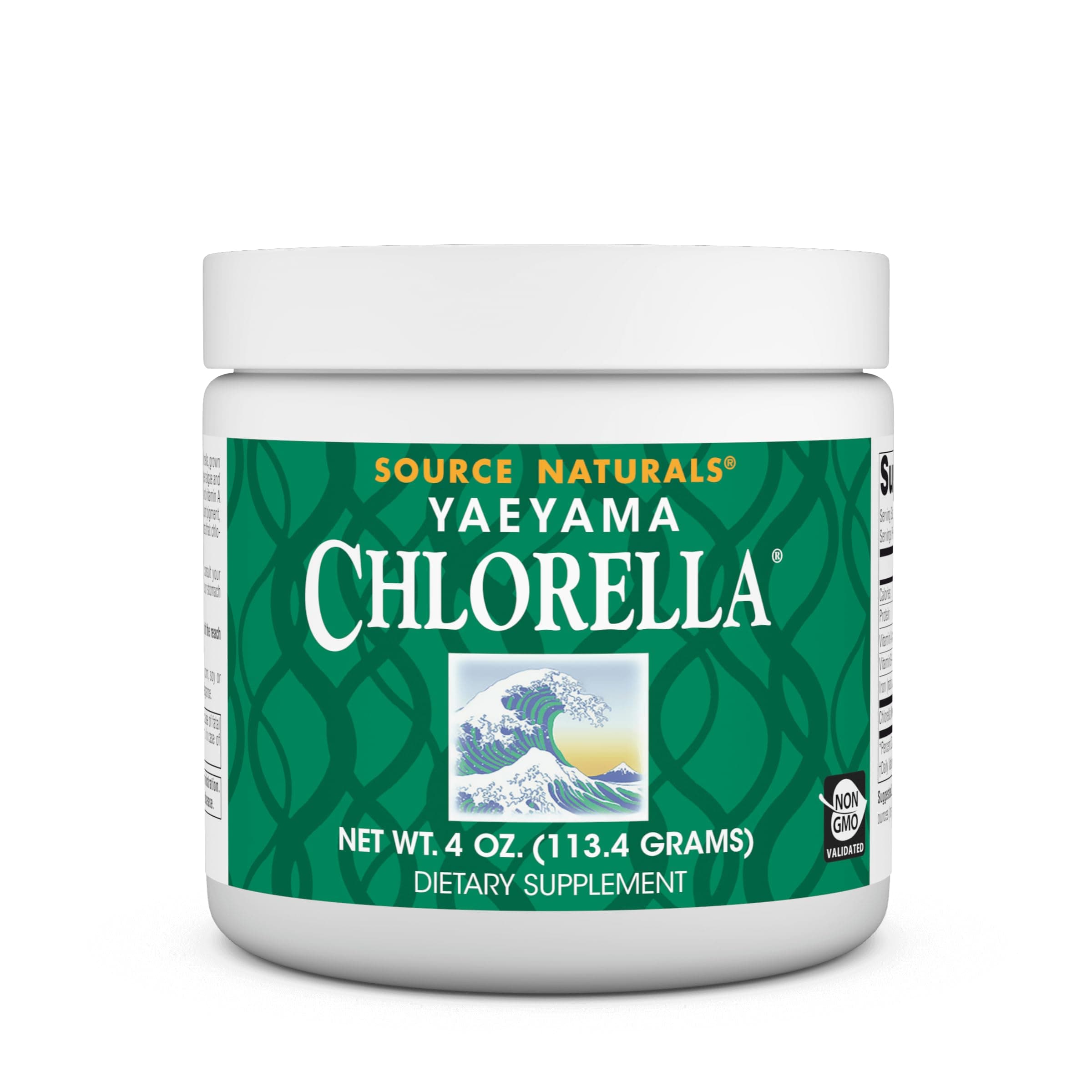 Source Naturals Chlorella from Yaeyama, a Source of Vegetarian Vitamin B-12, Non GMO Dietary Supplement - 4 oz Powder