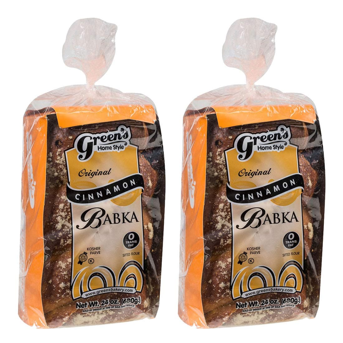 Bakery Cinnamon Loaf Babka, 2 Pack 24 oz. Fresh and Delicious, OK Certified Kosher and Pareve Babka Bread, Dairy Free and Nut Free