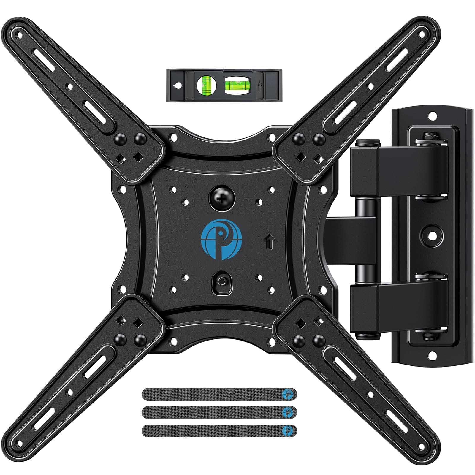 Pipishell Full Motion TV Wall Mount Bracket, Articulating Arms Swivel Tilt Extension Rotation, Fits Most 26-55 Inch Flat Curved LED LCD OLED TVs, Max VESA 400x400mm Holds up to 88lbs
