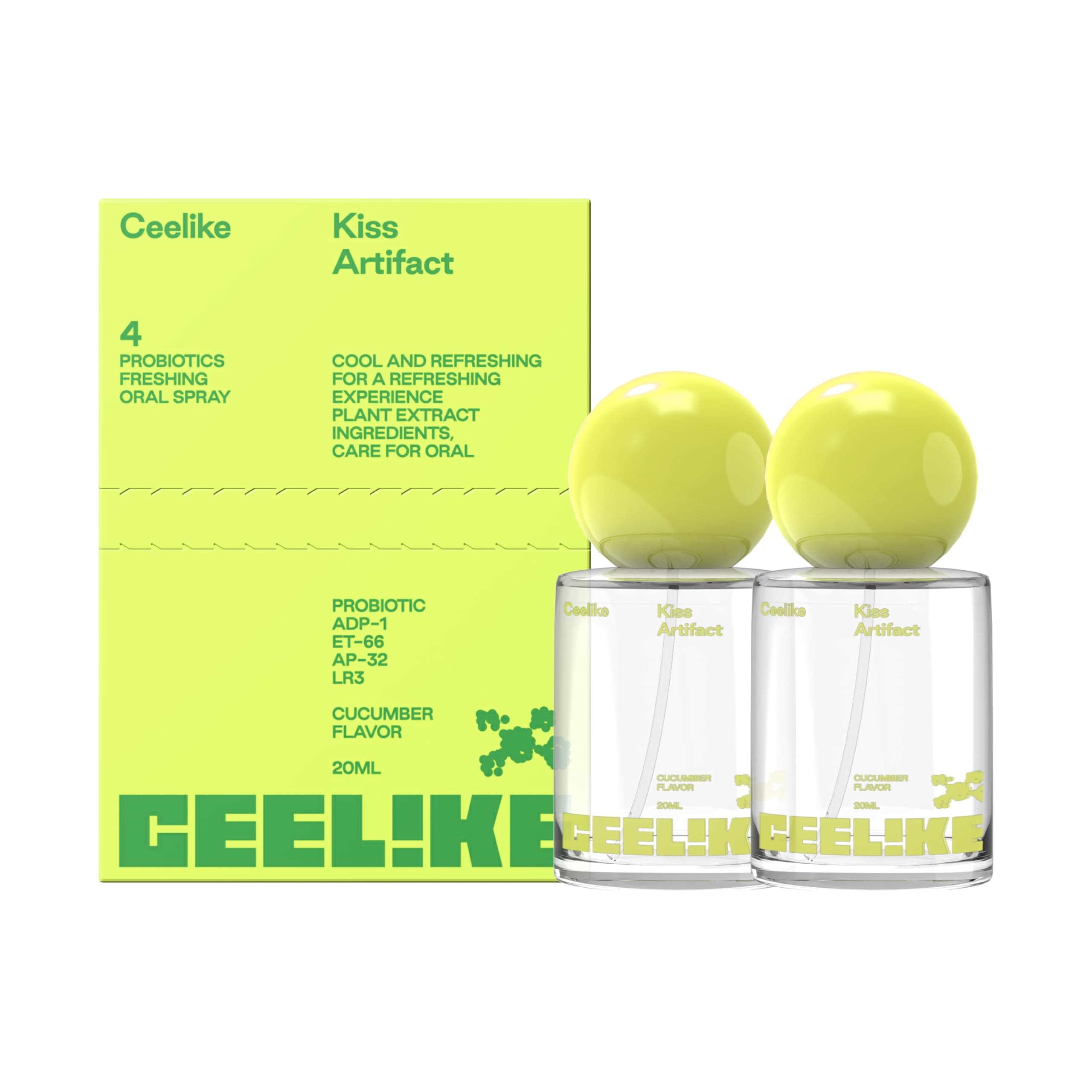 Oral Spray – Fresh Breath, Dual Cooling Experience & Convenient On-The-Go Design – Perfect for Freshening Breath Anywhere, Anytime (Cucumber, 2 Count)