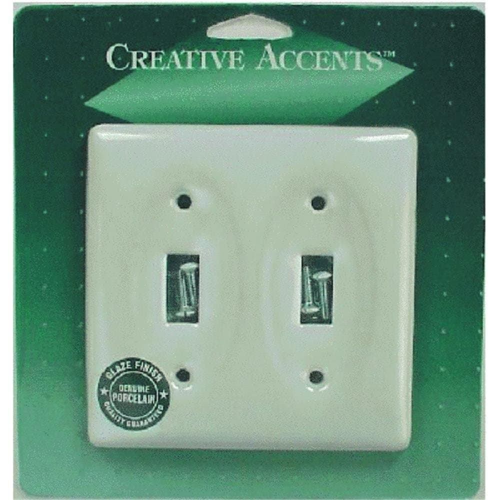 Jackson Deerfield 982CW Porcelain 2 Toggle Wall Plate