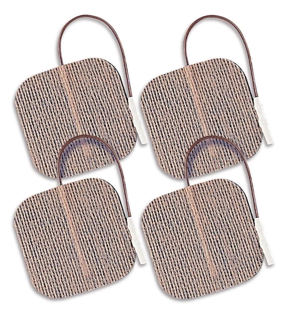 PALS ValuTrode Tan, 5 x 5 cm, Pack of 4, Latex Free, Long Lasting Electrodes with Reliable Gel, Superior Adhesion & Longevity, Flexible, Conforms to Body Shapes, Pain Management, Muscle Stimulation