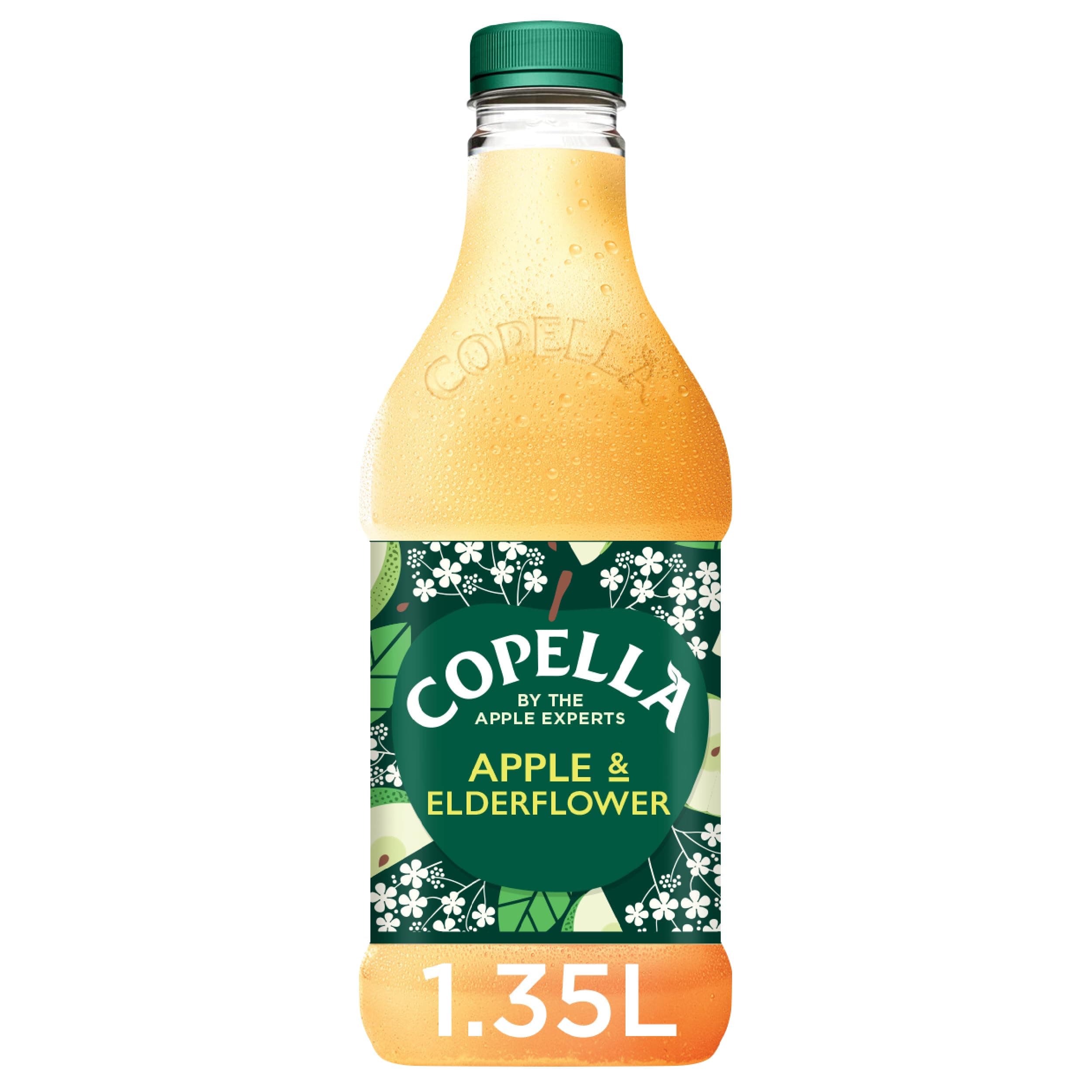 Copella - Apple and Elderflower - Award Winning Fruit Juice from Handpicked Seasonal Apples - Contains Vitamin C - Breakfast Drinks, Juice Bottles, Kids Drinks - 1.35L