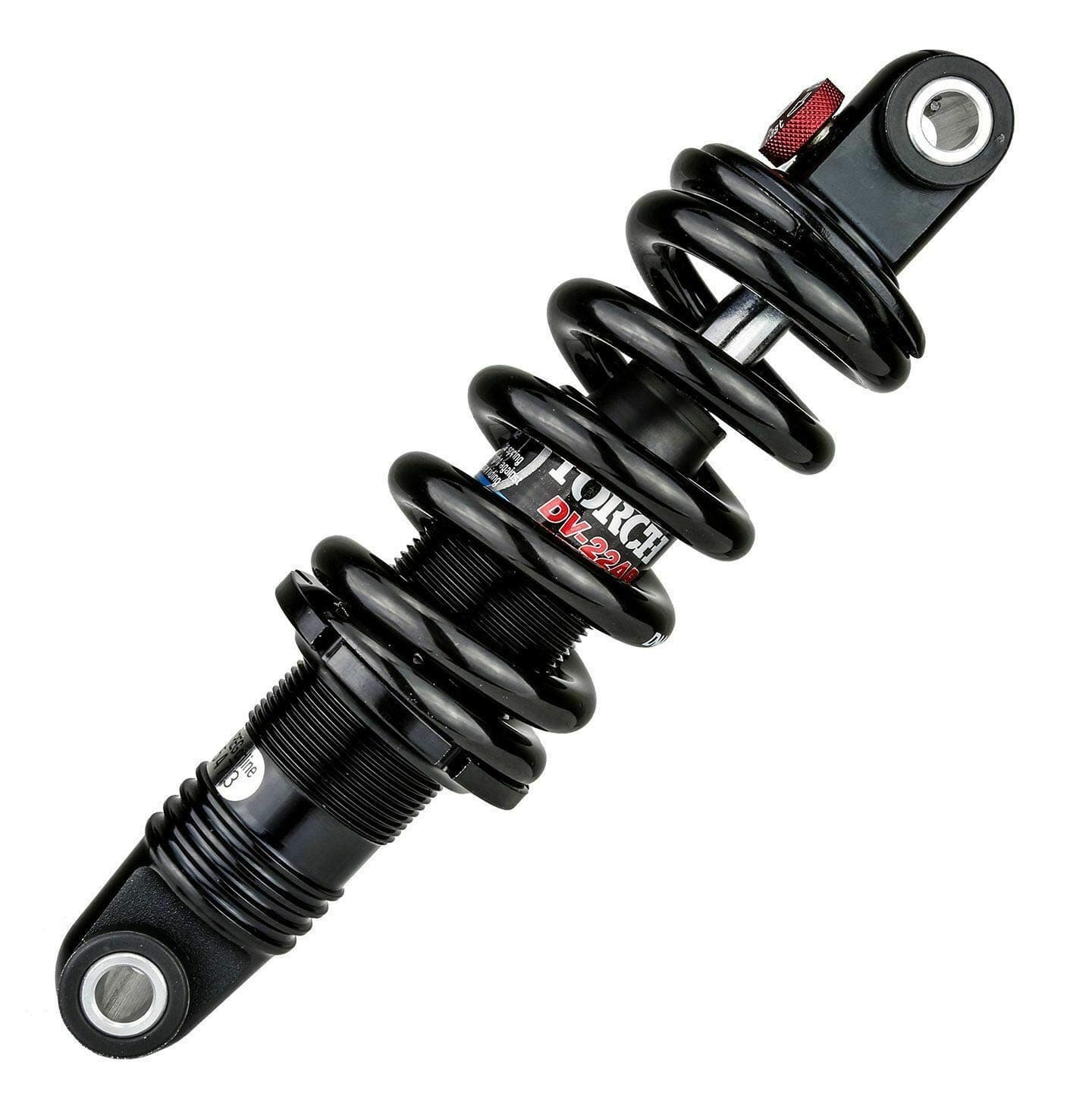 Damping 2 System Mountain Bike Rear Shock Rebound/Preload Anodized AL 6061 Coil Spring 750 Lbs 165mm (6.5") x 35mm