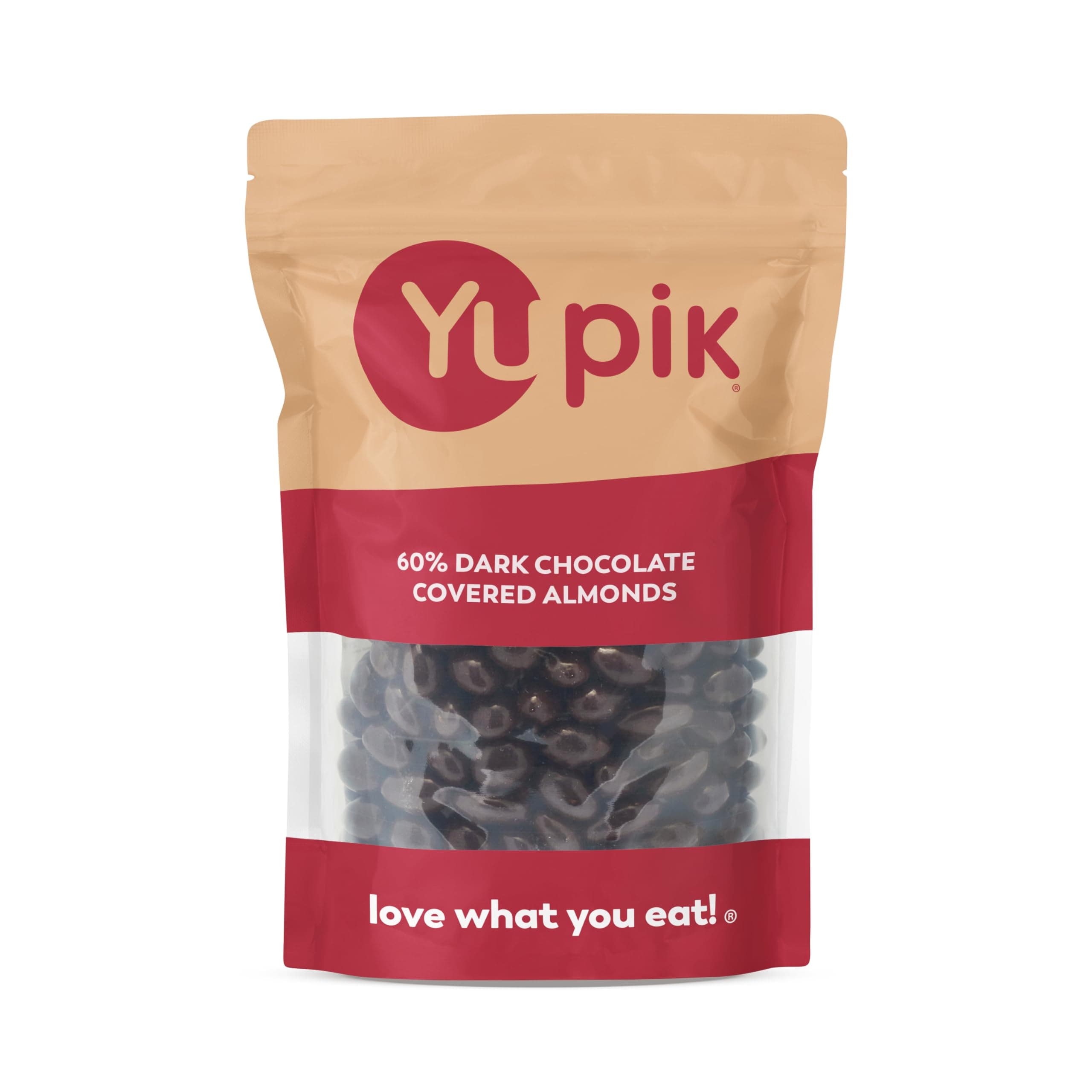 60% Dark Chocolate Covered Almonds, 2.2 lb (35.2 oz), Kosher, Whole Nuts, Almonds Dipped in Chocolate, Crunchy & Smooth, Dark Chocolate Candy, Classic Sweet Snacks