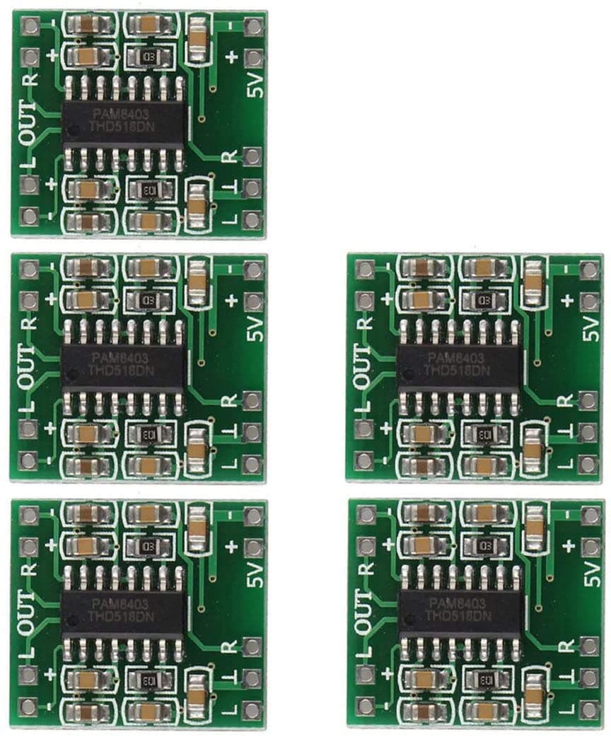 HiLetgo 10pcs Super Mini PAM8403 Digital Power Amplifier Board 2 * 3W Class D 2.5-5V USB Power