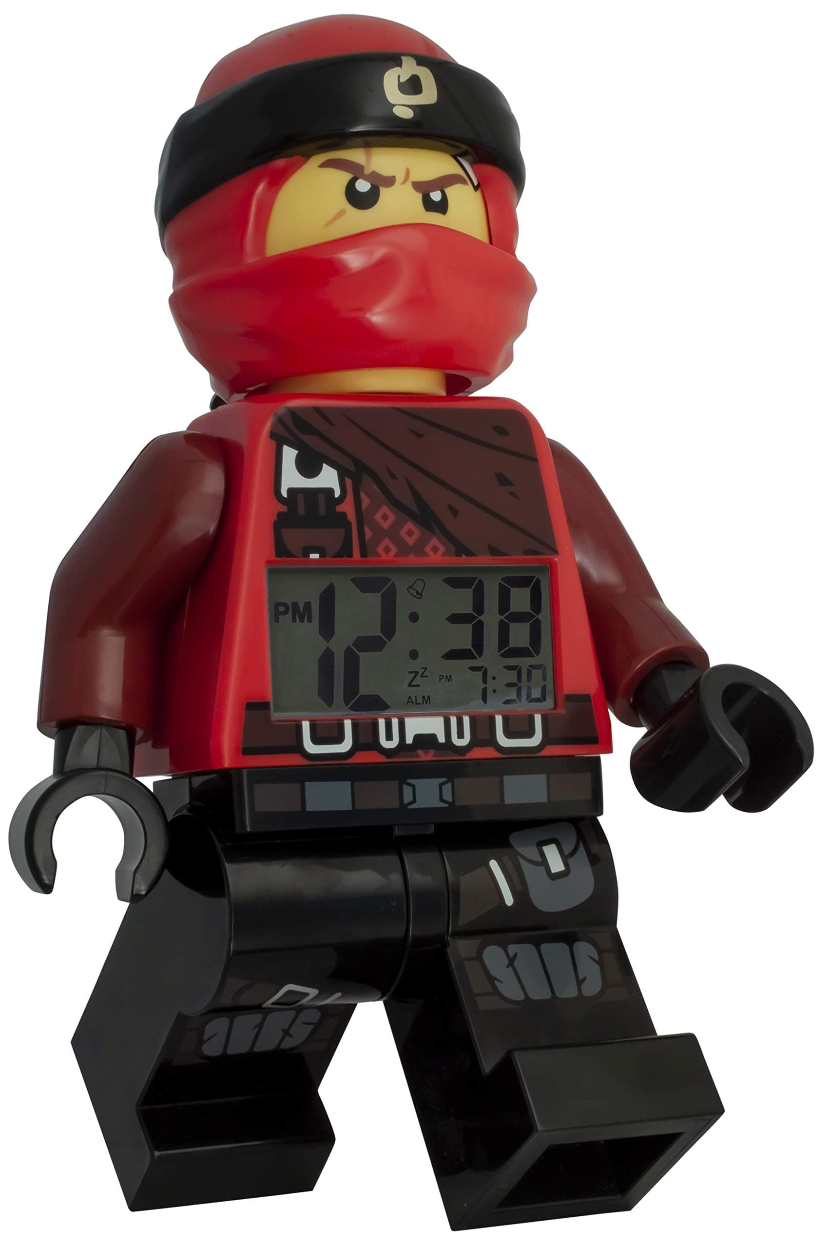 LEGO Ninjago Kai Minifigure (2018) Alarm Clock, 9.5", Red (Model: 9009181)