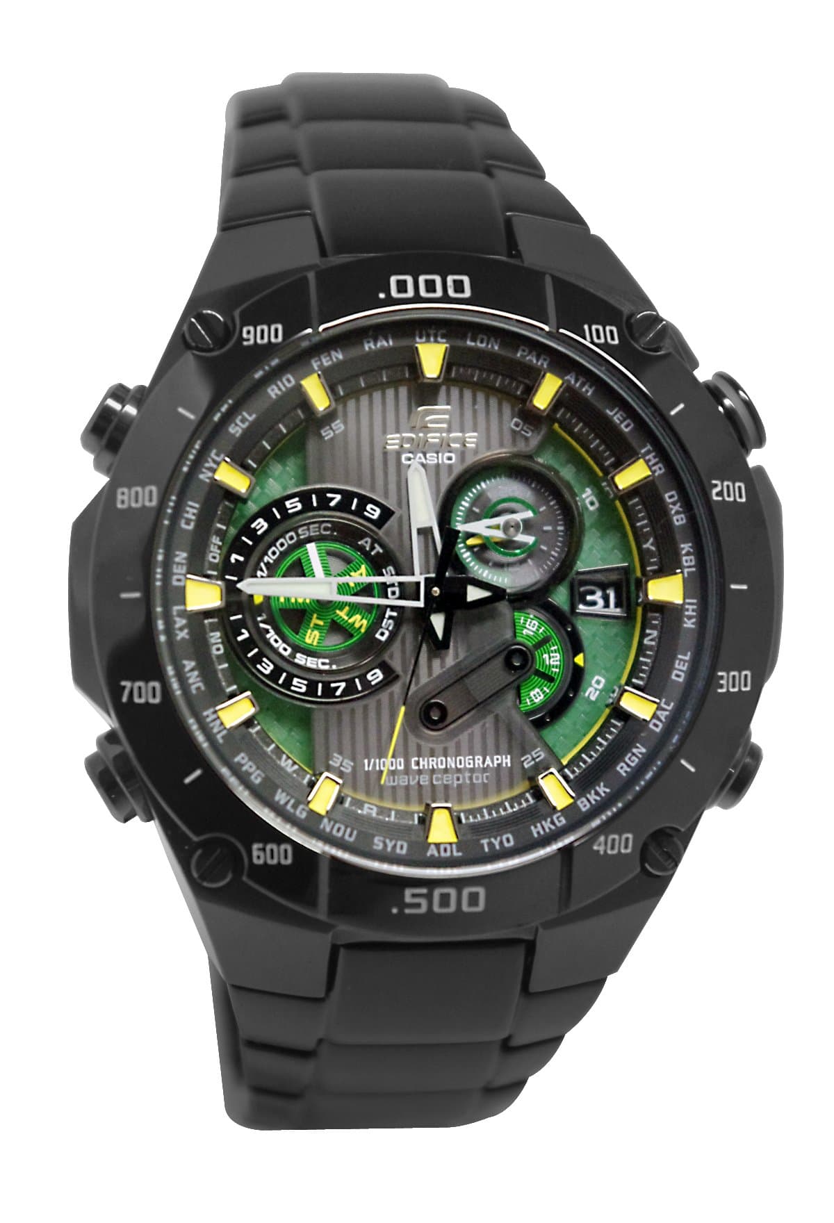 Casio Men's EQWM1100DC-1A2 Black Resin Quartz Watch