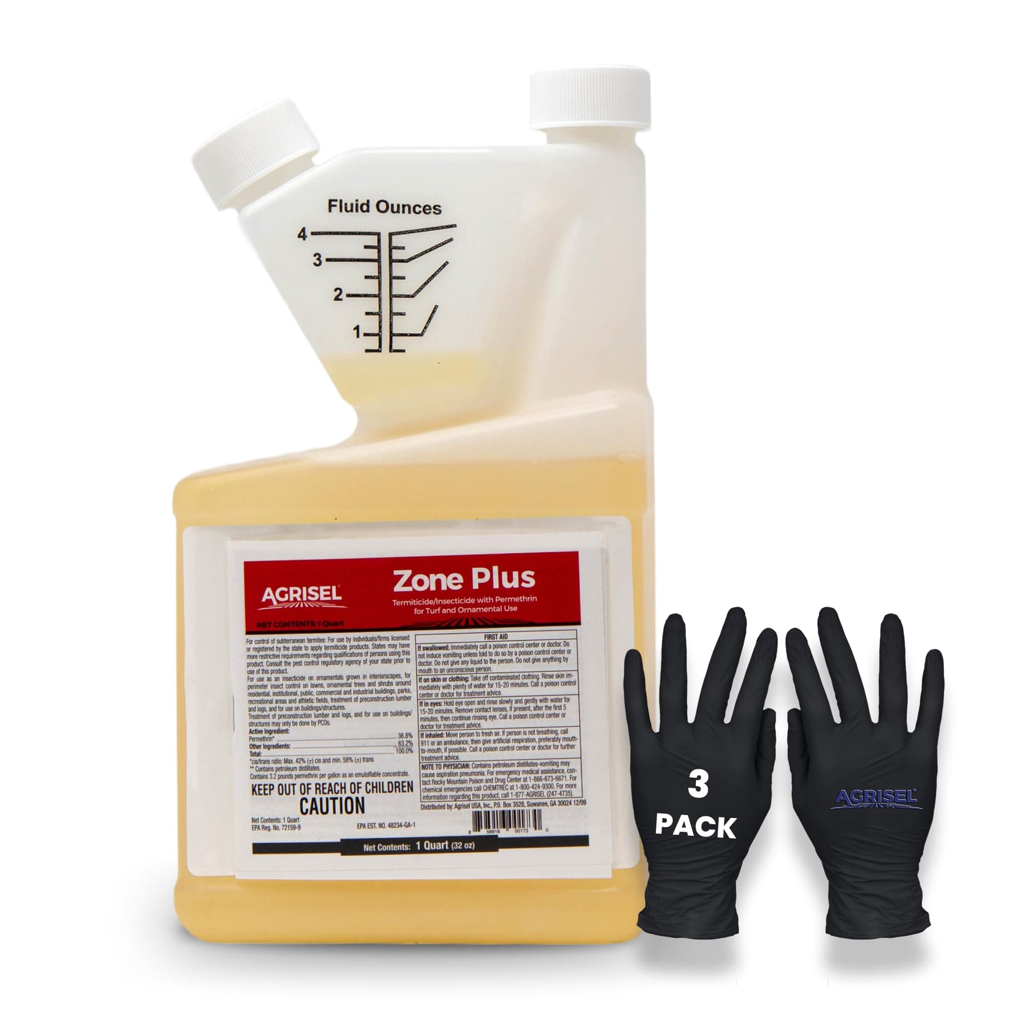 Agrisel Zone Plus Insect & Pest Control, Broad Spectrum, for Indoor & Outdoor, Effective Against 100 Pests, Eco-Friendly, 3-Pack of Disposable is Included with Purchase, 32 Ounce