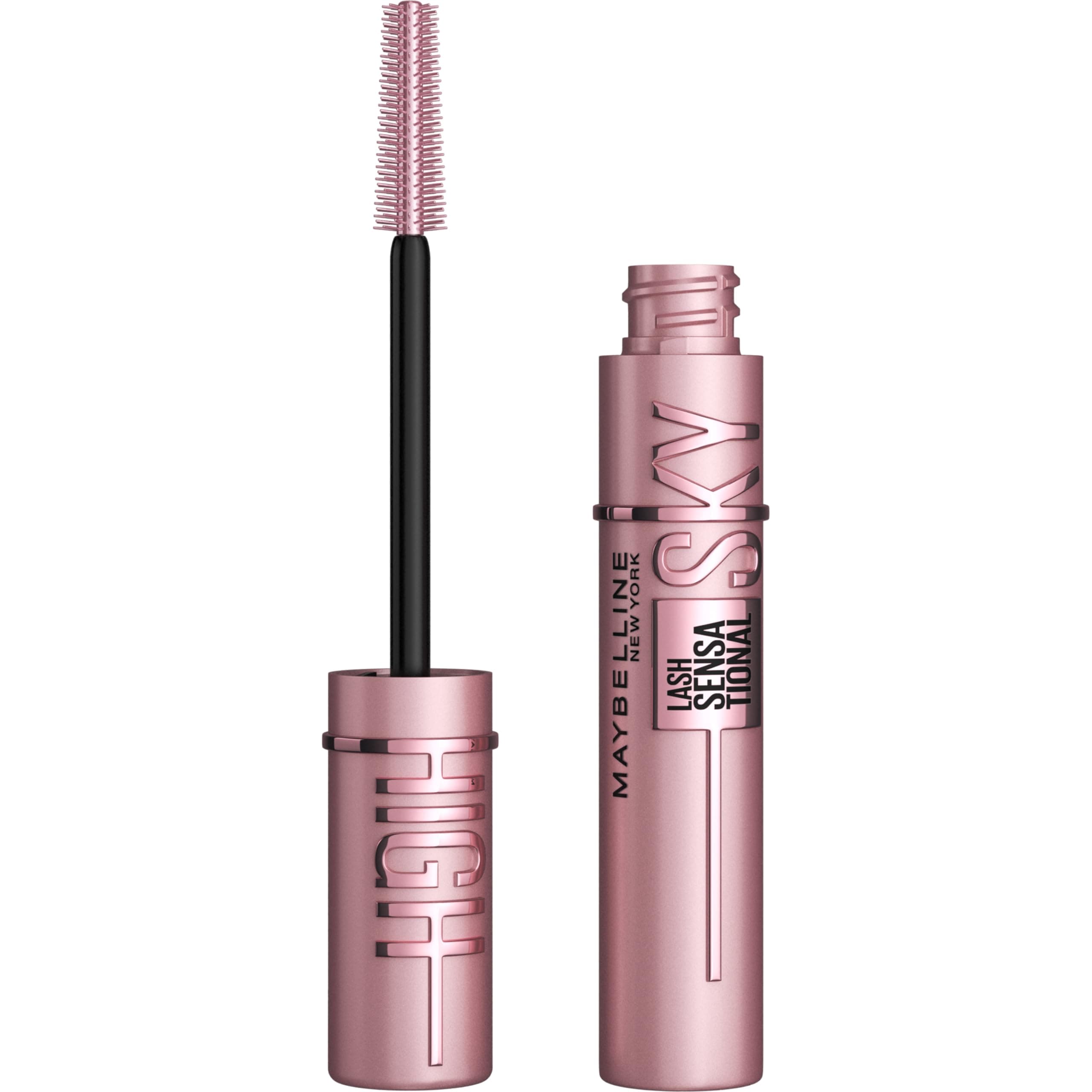 Lash Sensational Sky High Washable Mascara Makeup, Volumizing, Lengthening, Defining, Curling, Multiplying, Buildable Formula, True Brown, 1 Count