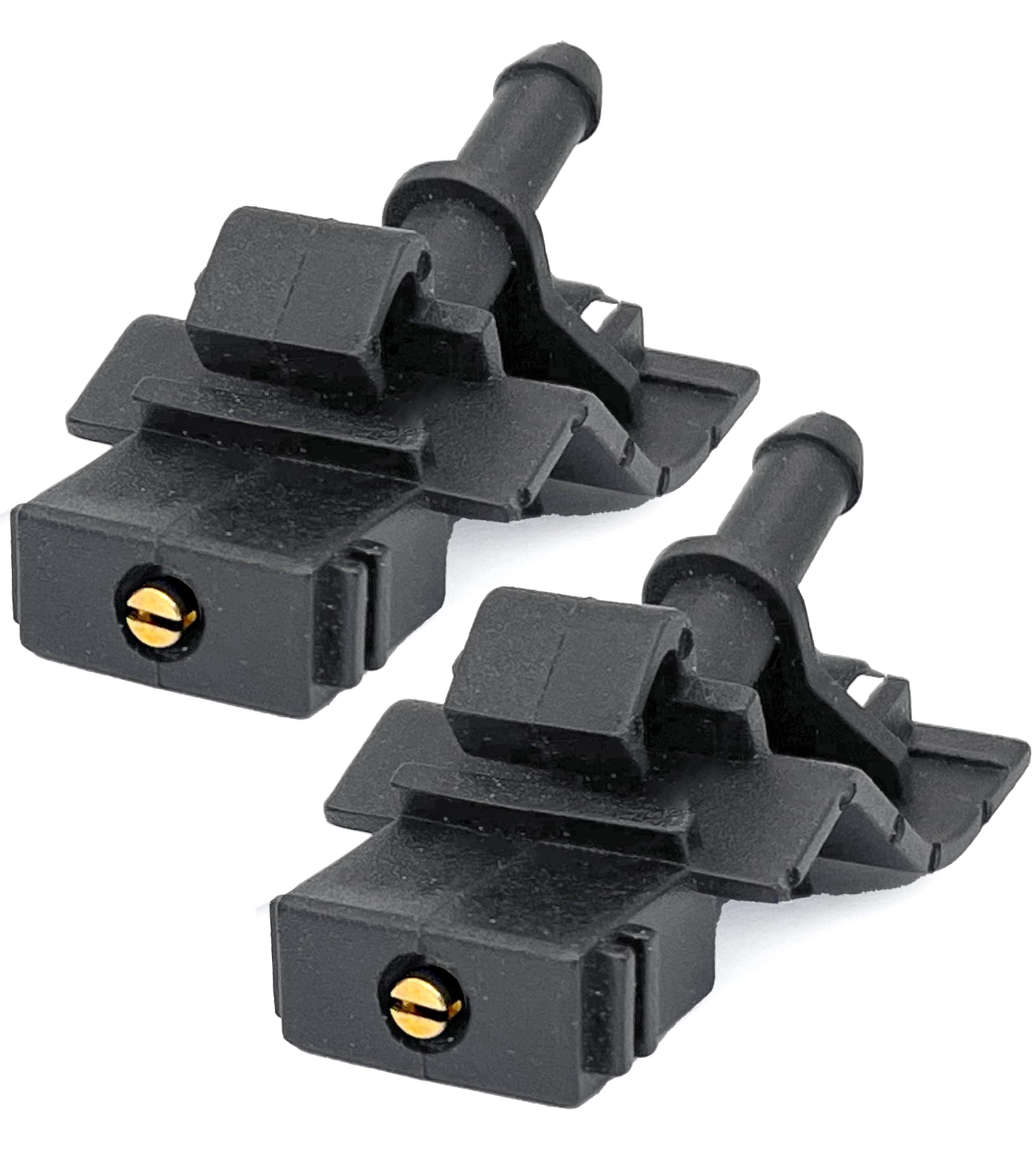 Click&Fit Adjustable Windshield Washer Nozzles compatible with Toyota RAV4 Camry Corolla Tacoma Highlander Tundra 4Runner Sienna Prius Sequoia, Lexus Scion – Wiper water spray jets replacement, 2-pcs